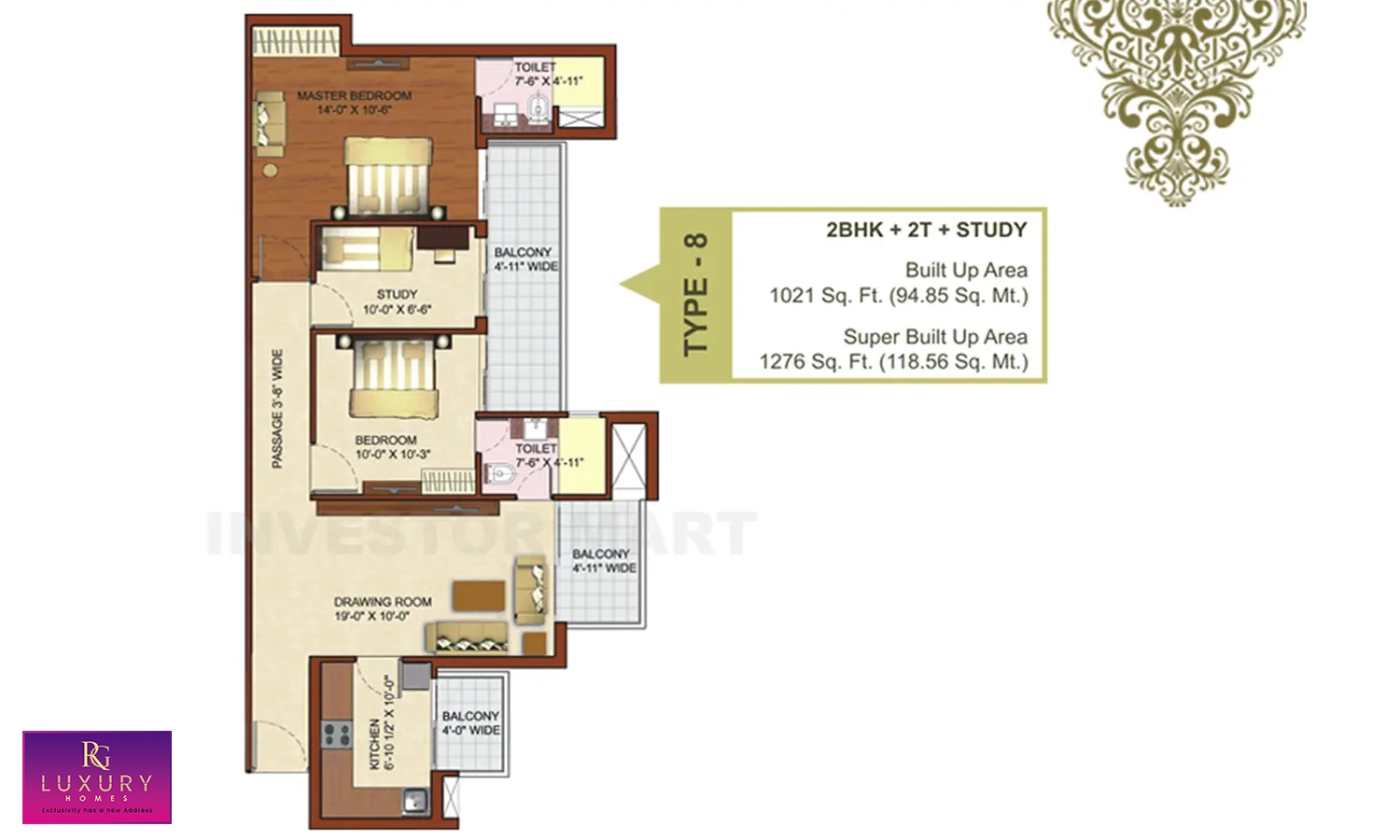1276 Sqft