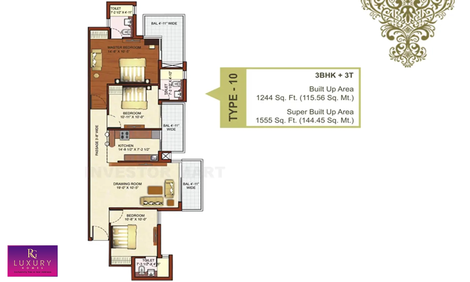 1555 Sqft