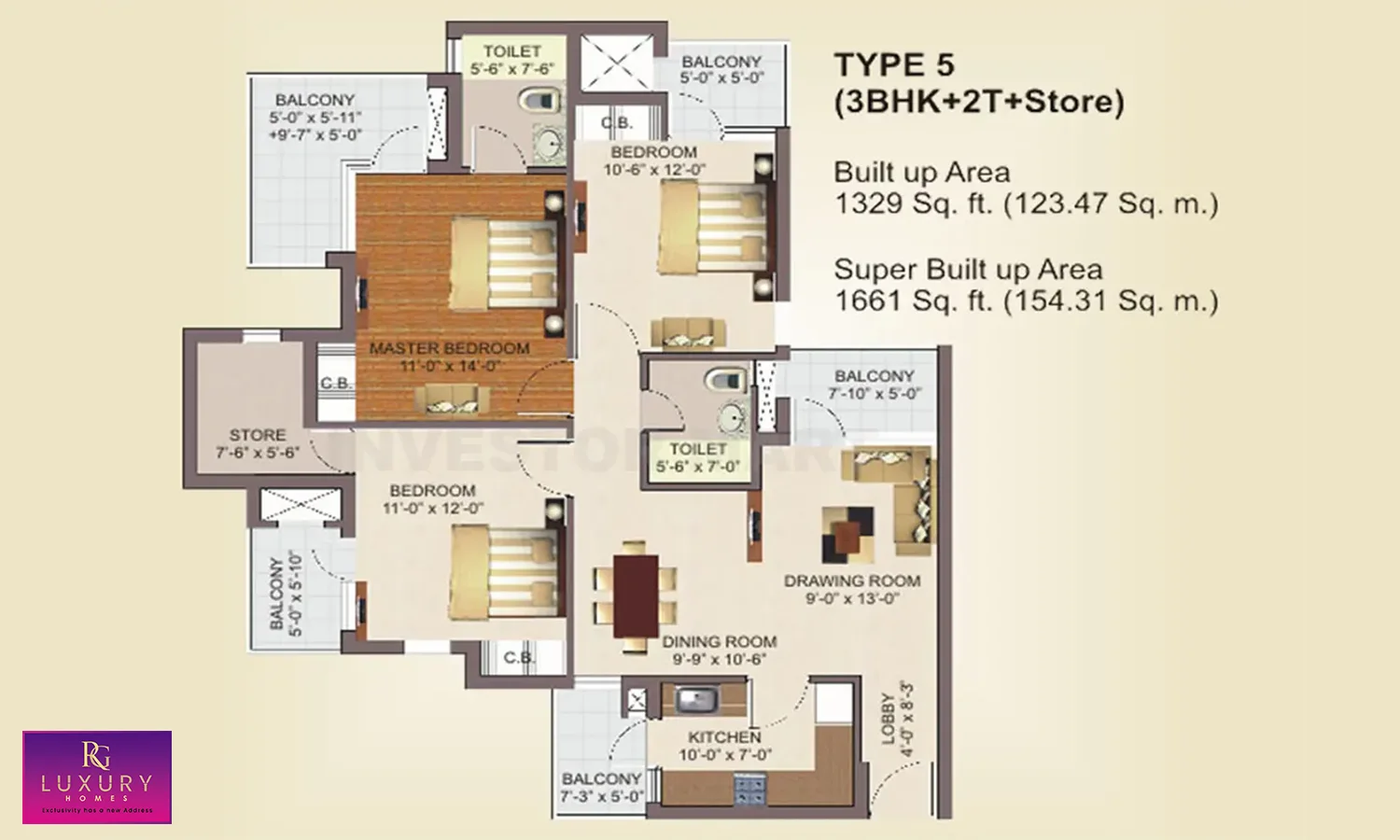 1661 Sqft