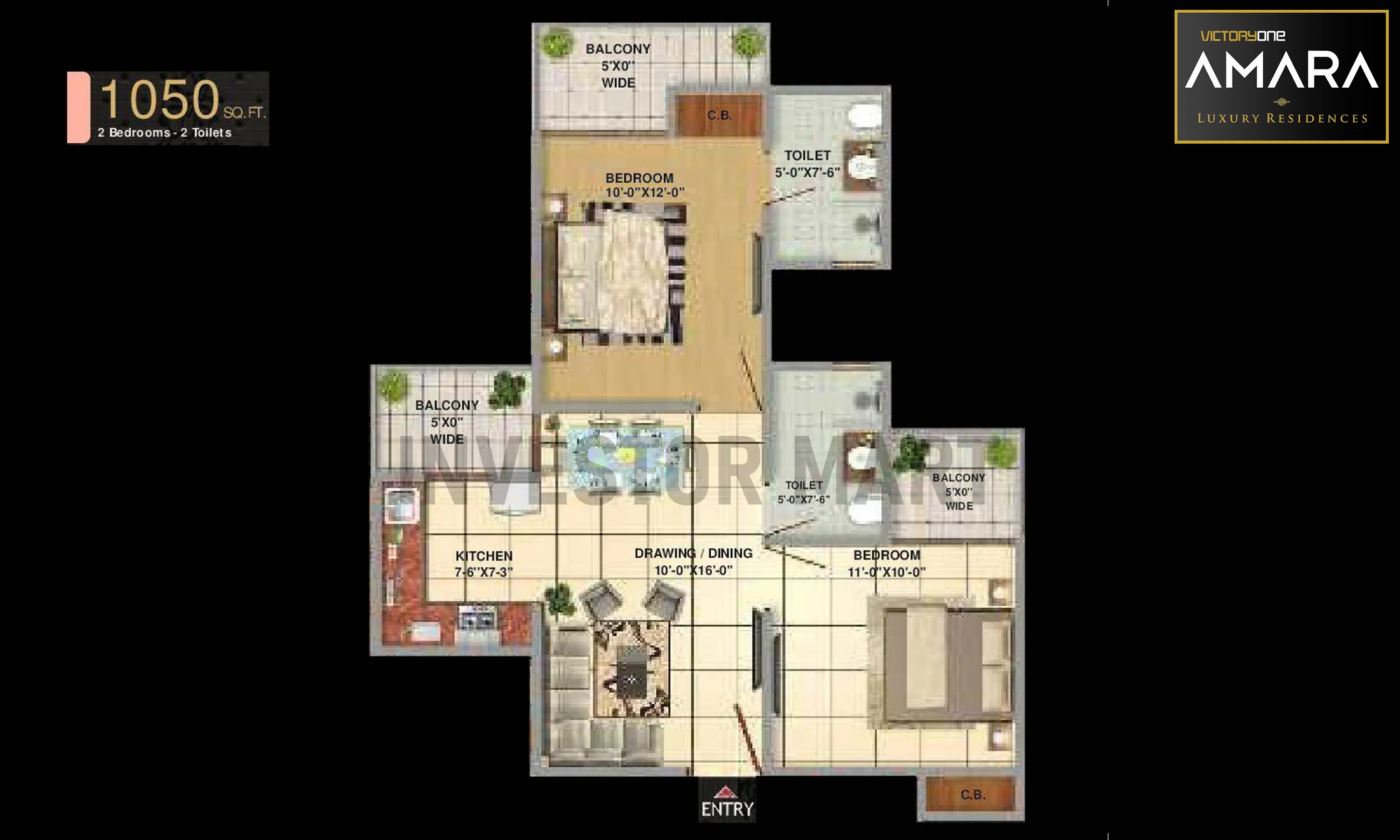 1050 Sqft