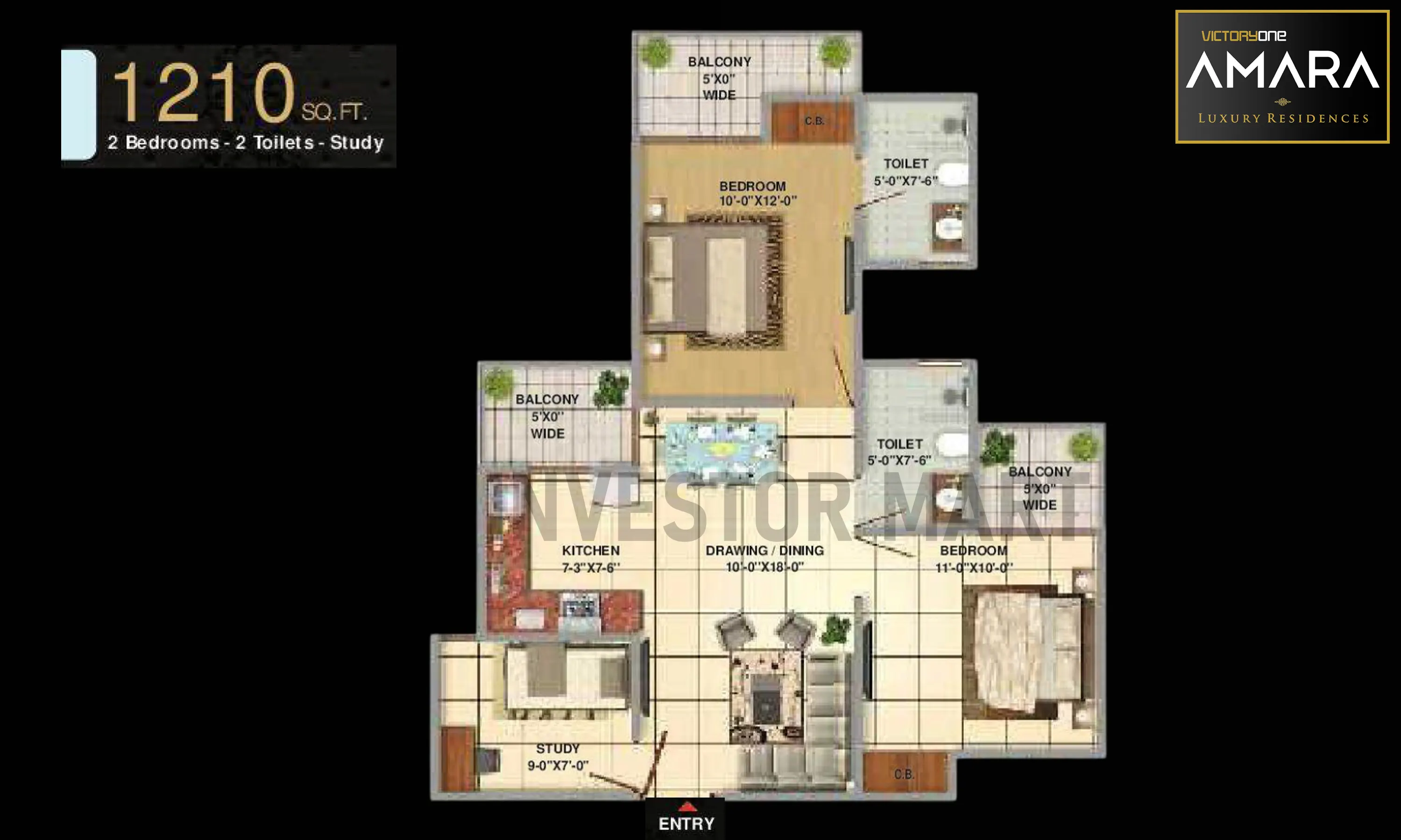 1210 Sqft