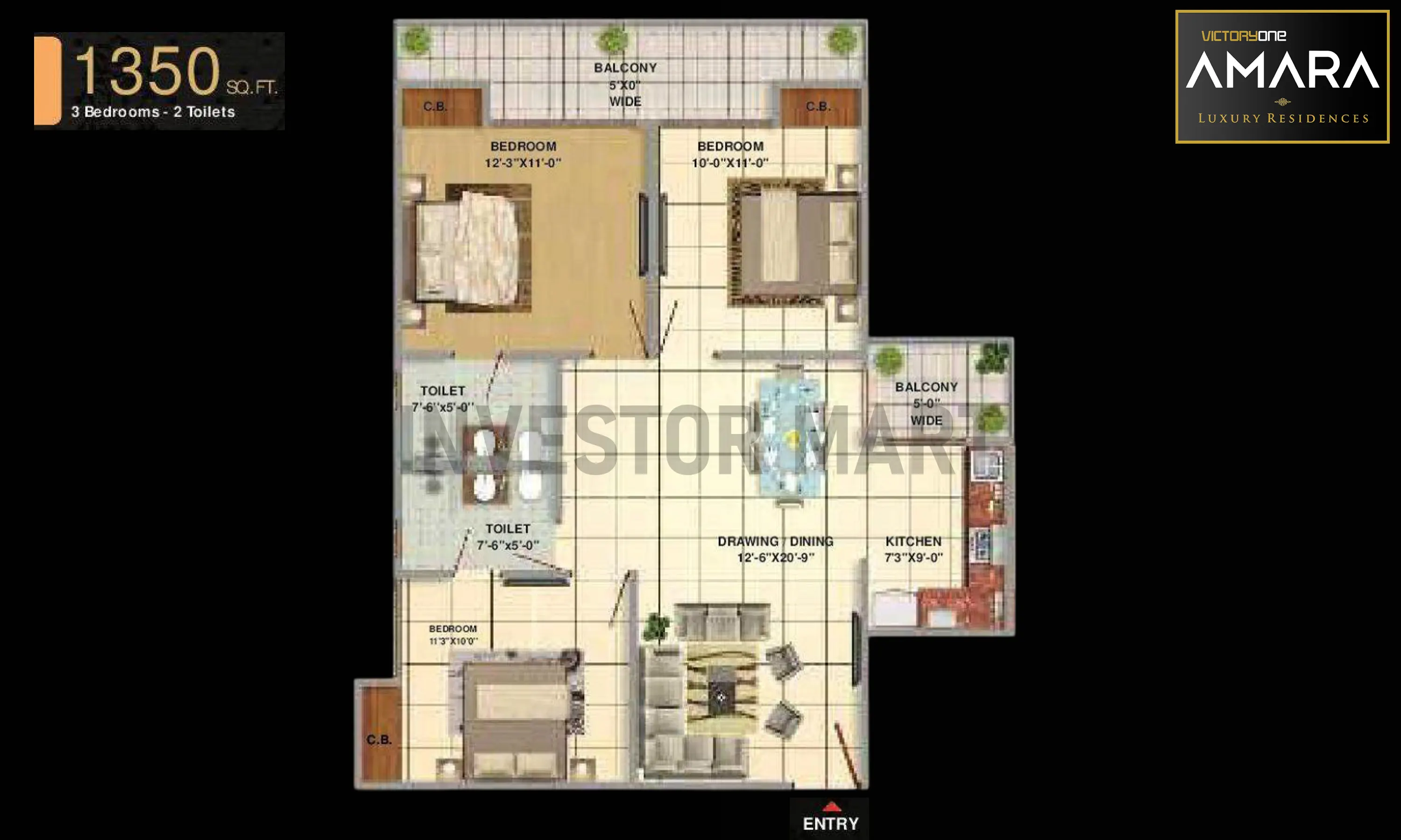 1350 Sqft