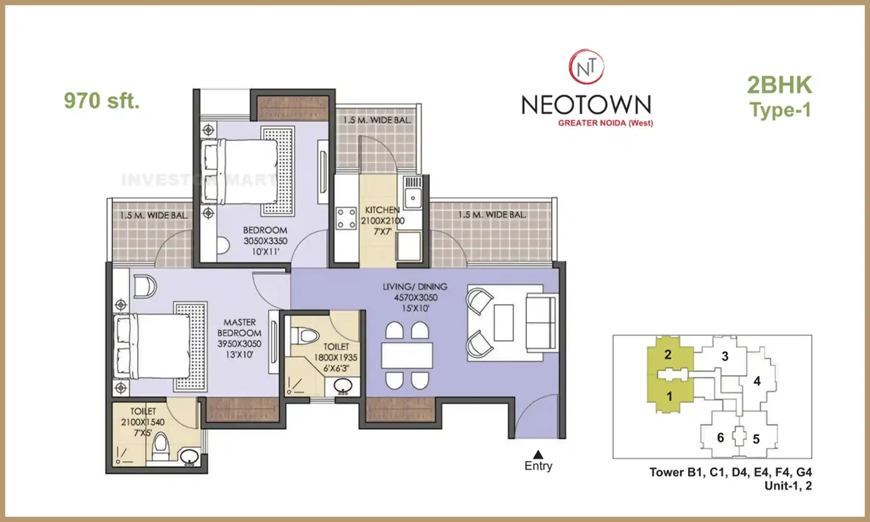 970 Sqft
