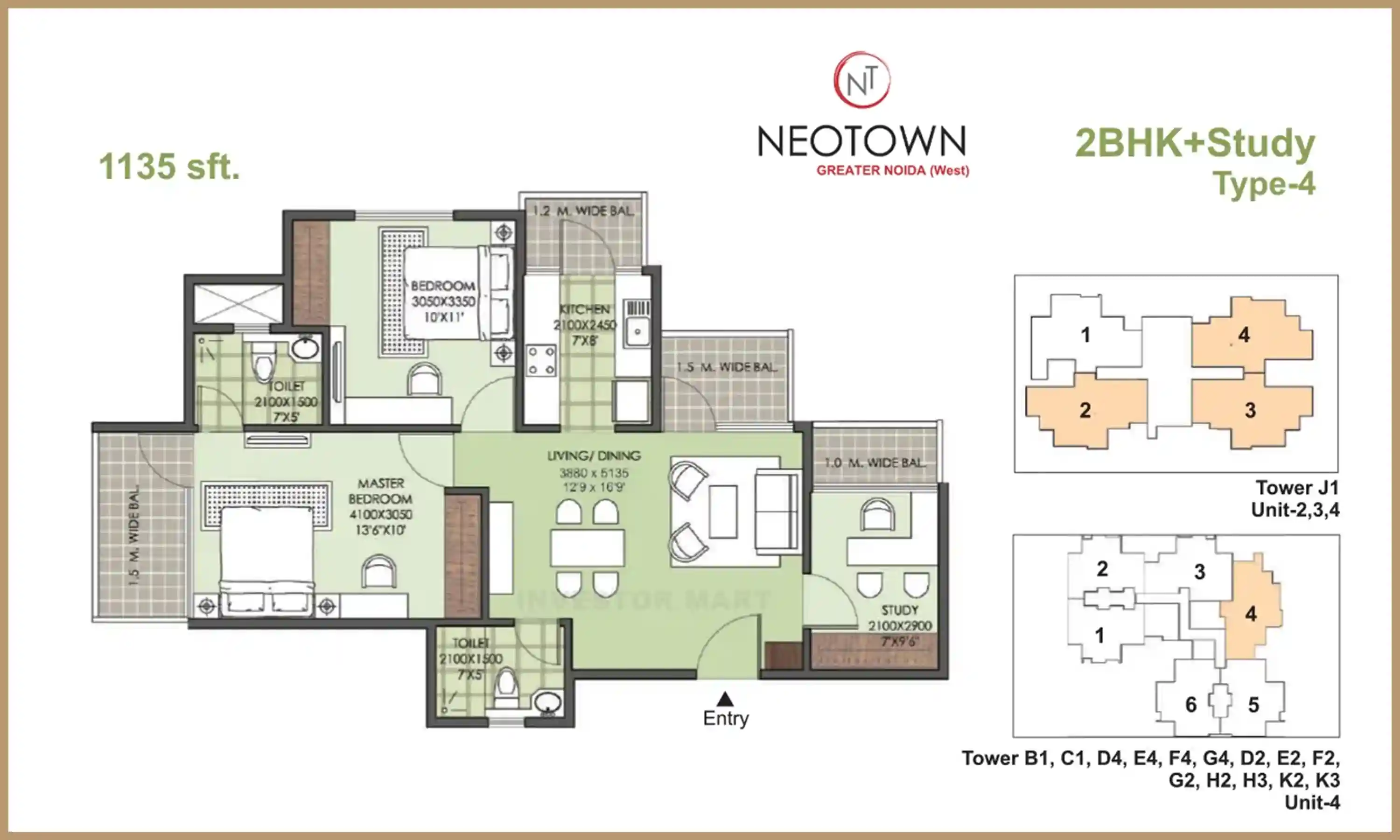 1135 Sqft