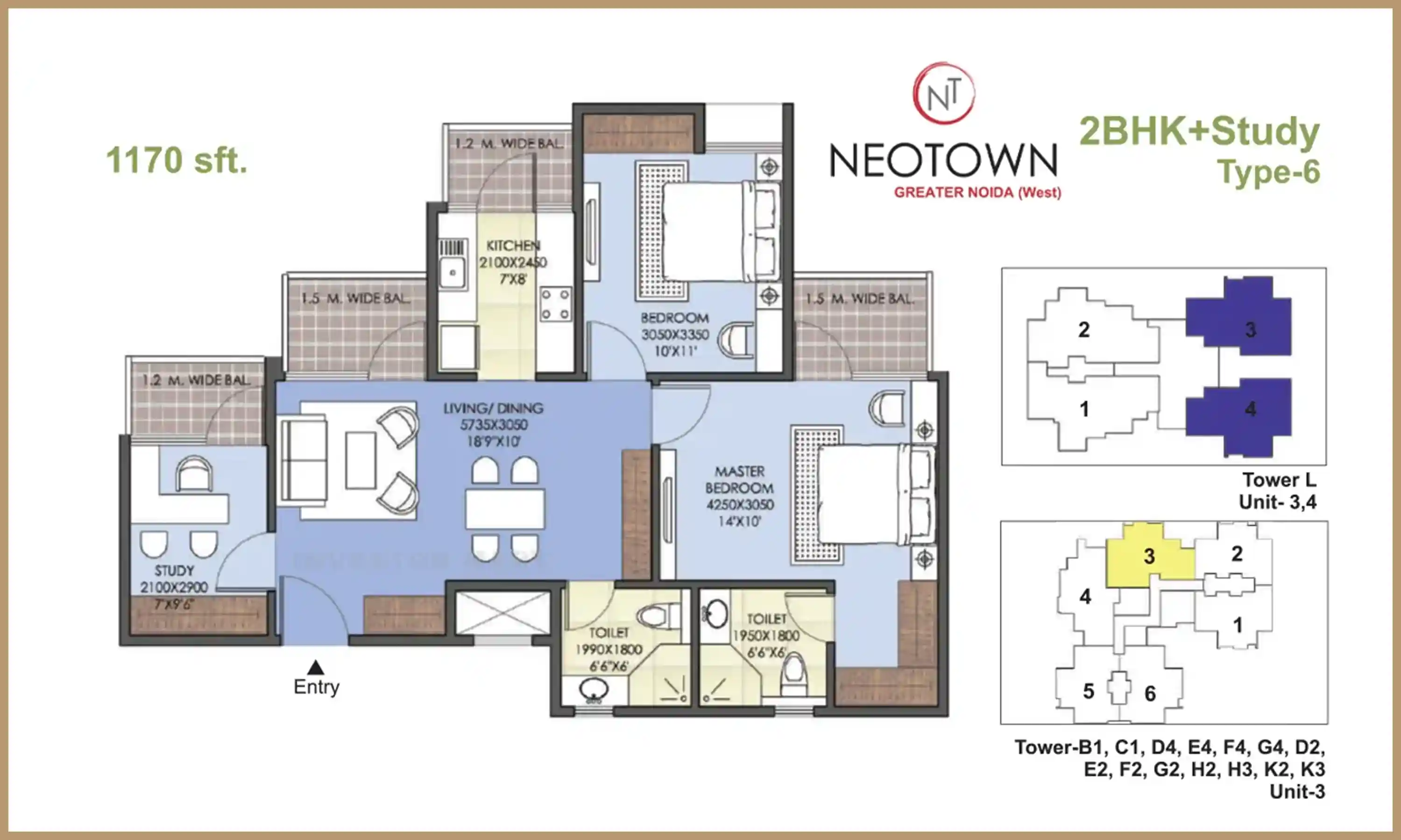 1170 Sqft