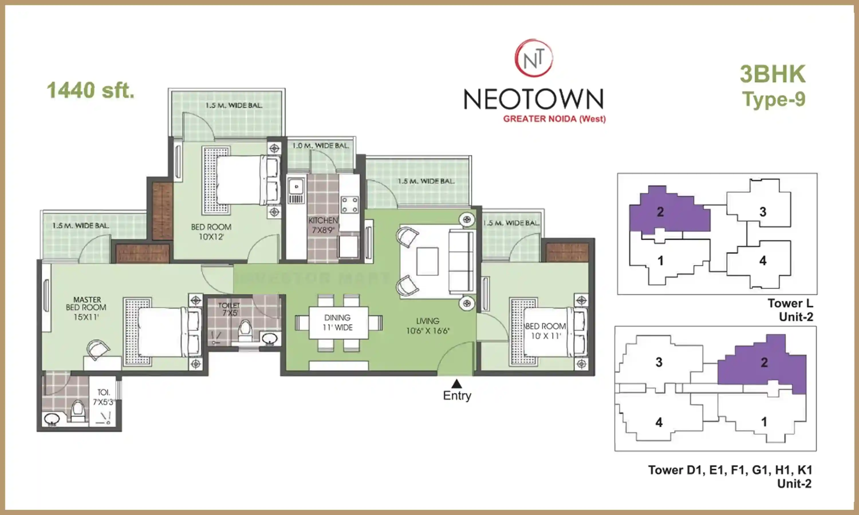 1440 Sqft
