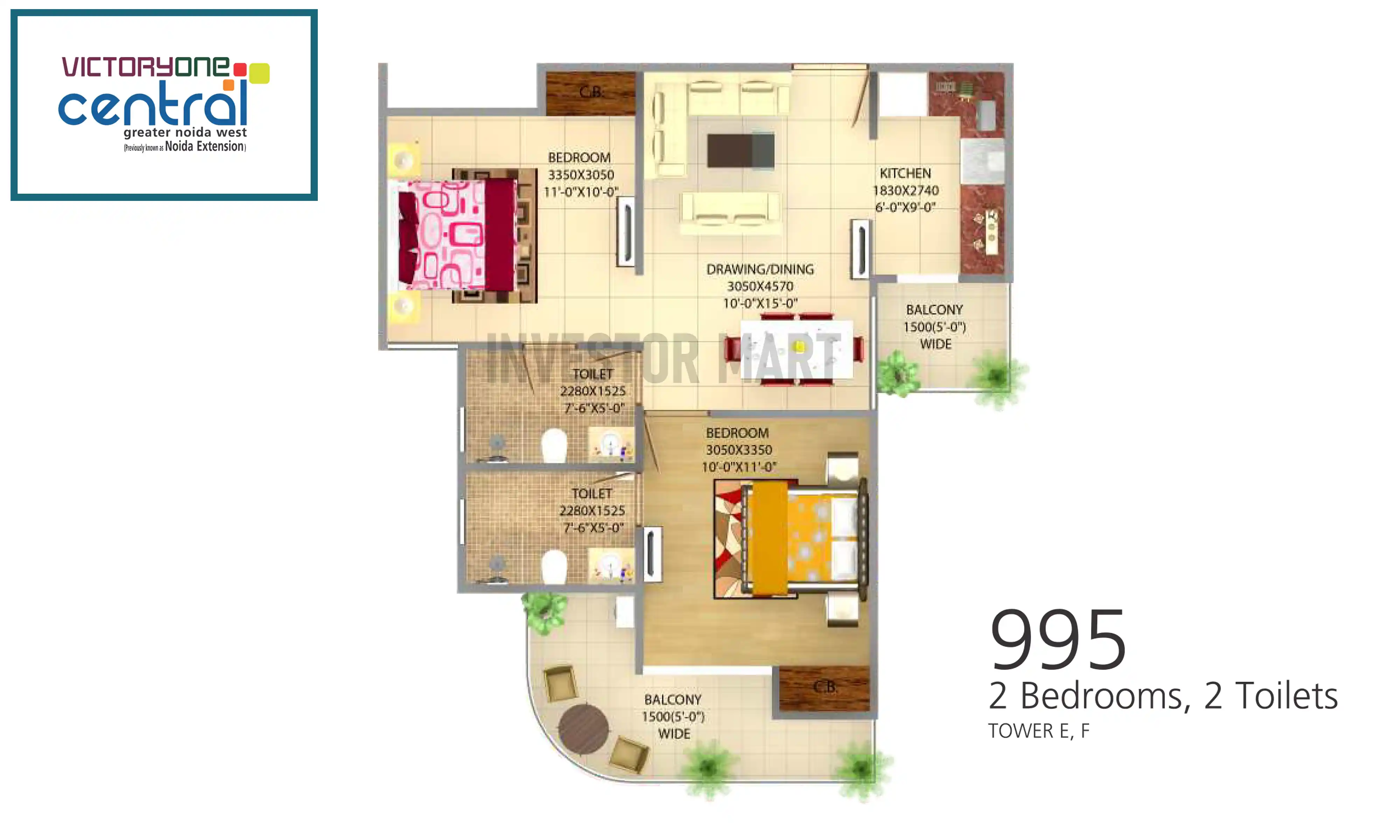 995 Sqft