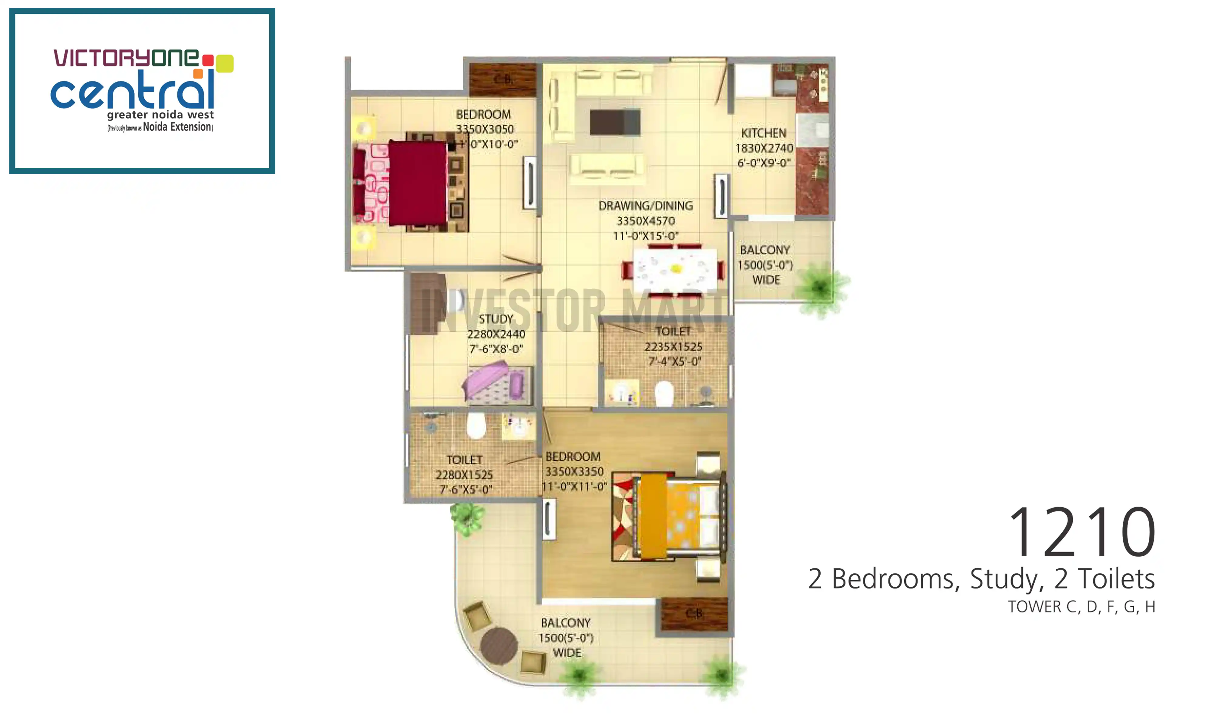 1210 Sqft