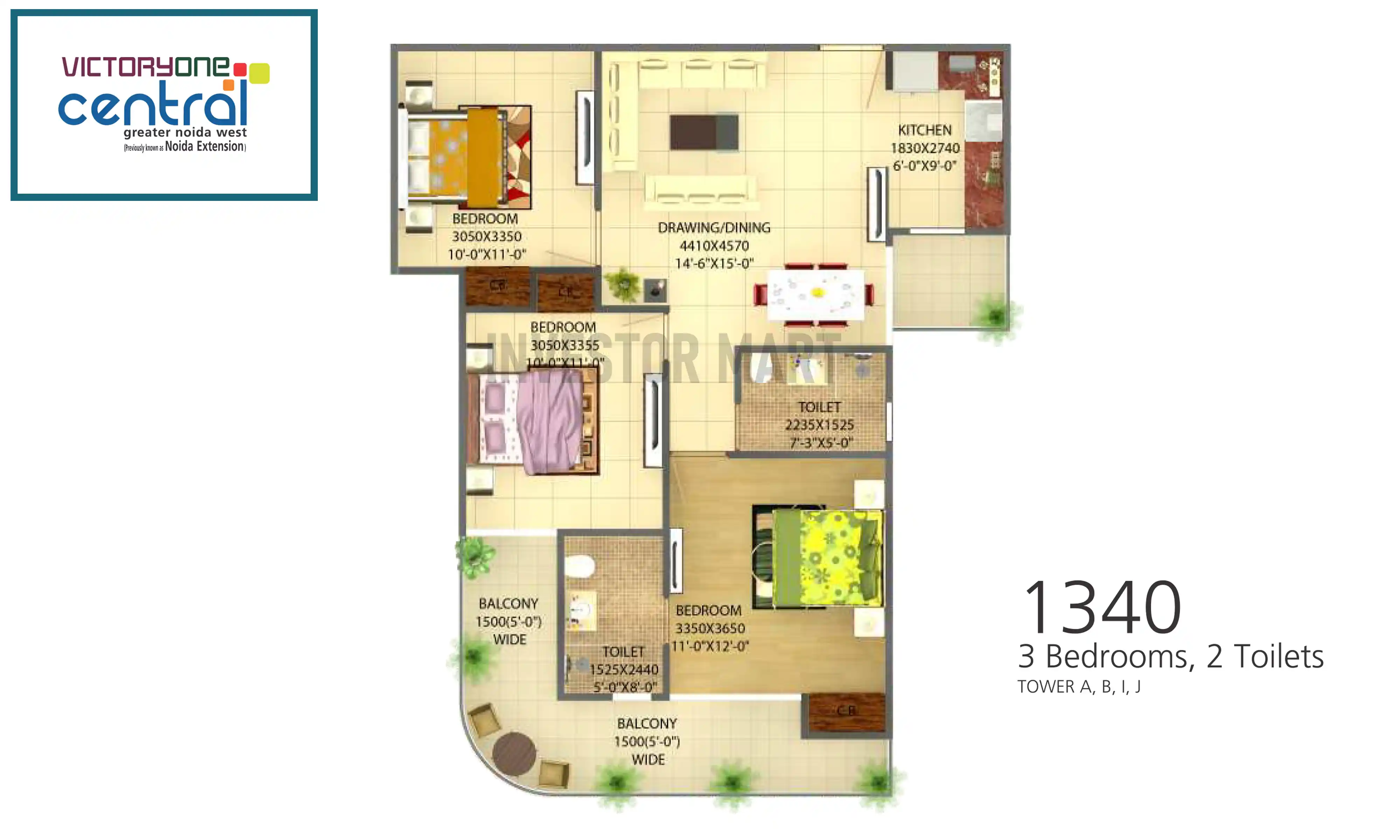 1340 Sqft