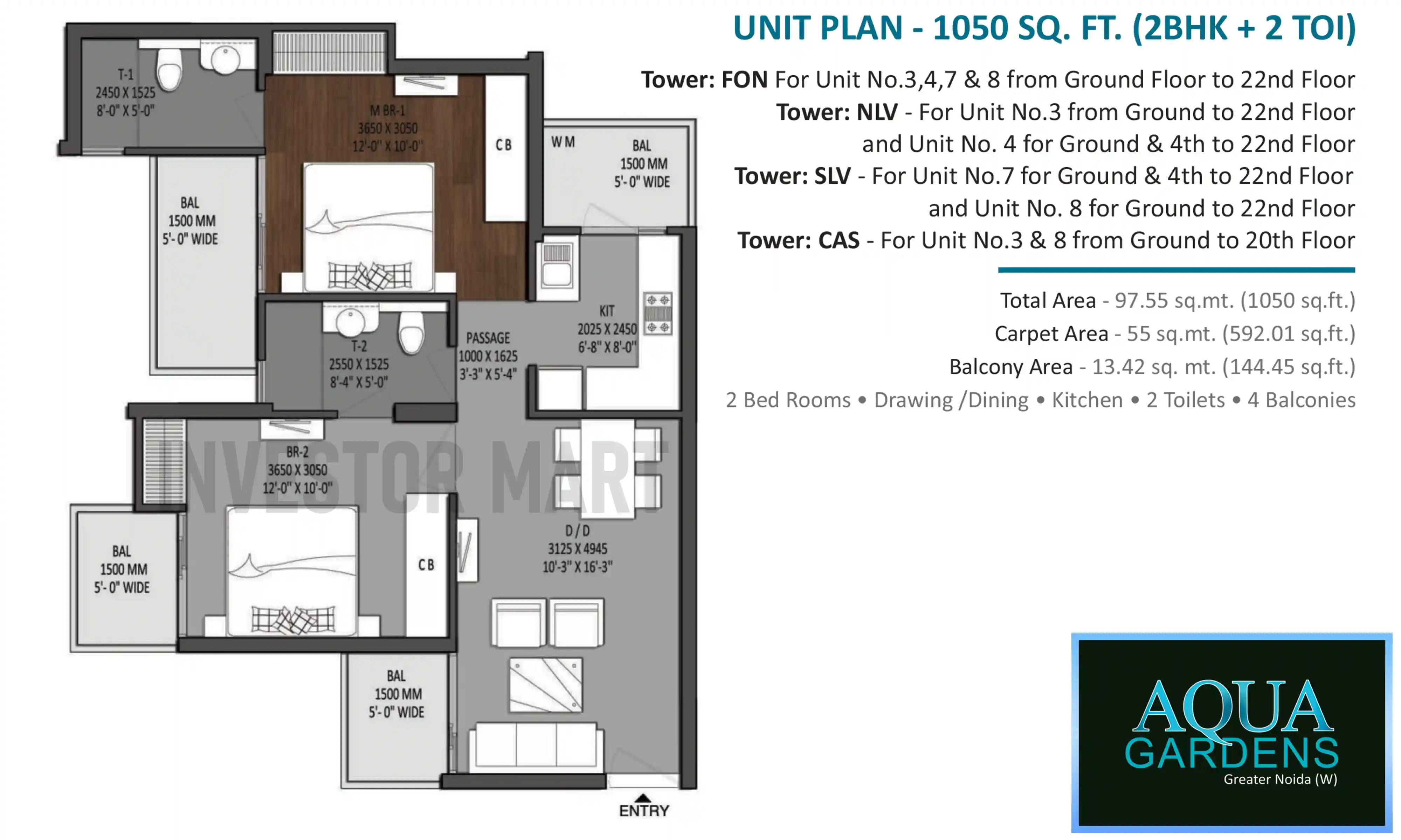 1050 Sqft