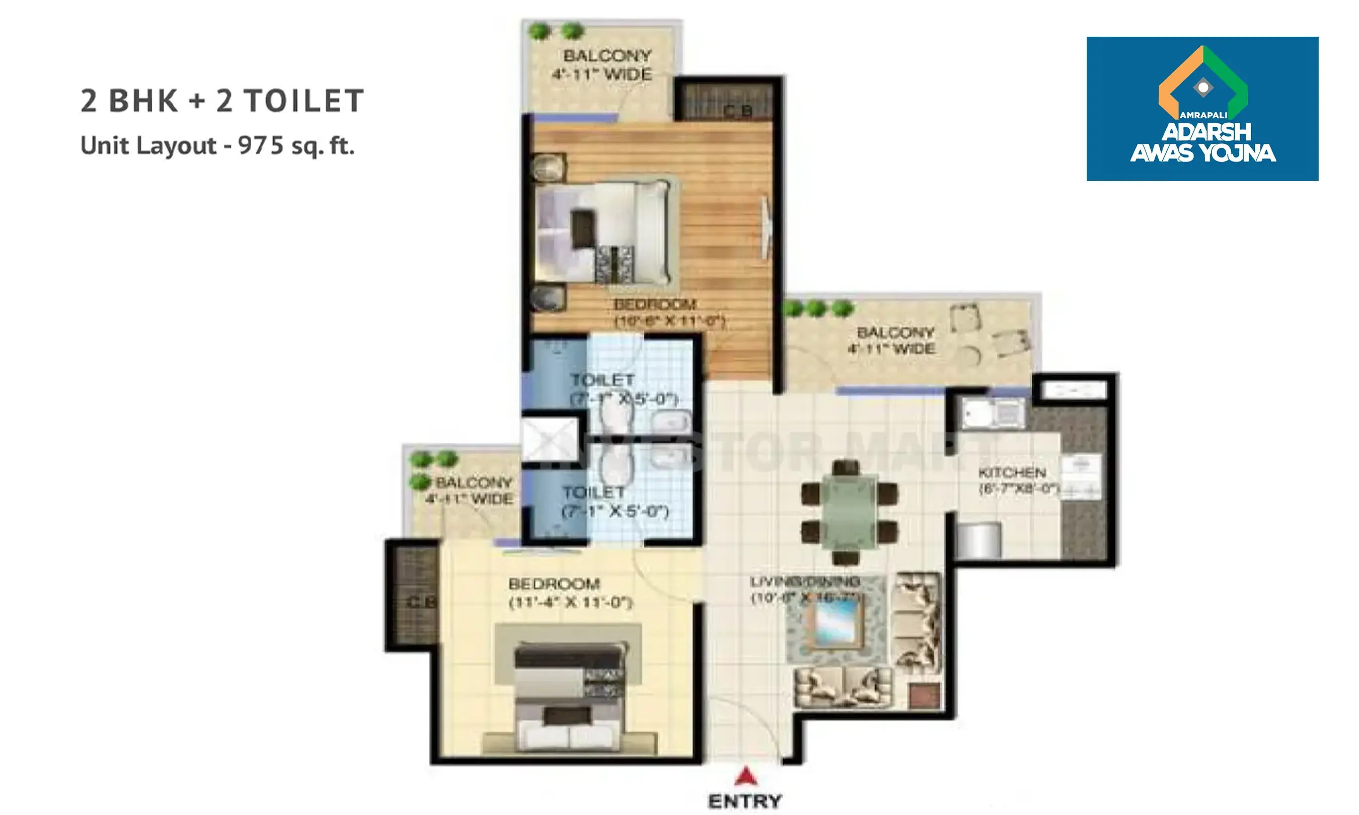 975 Sqft