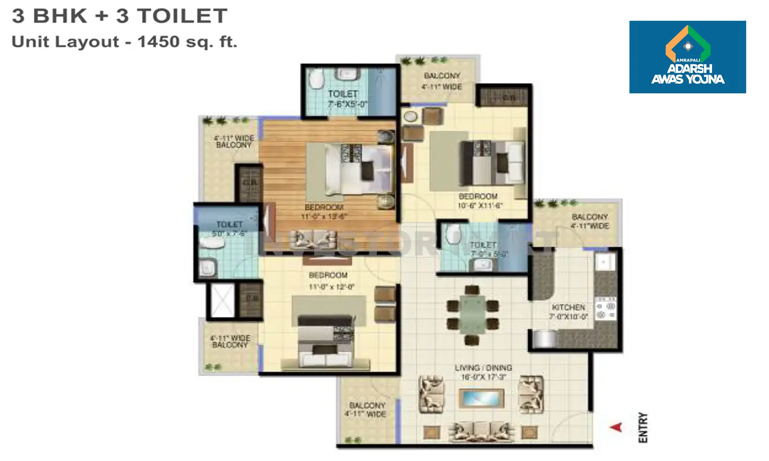 1450 Sqft