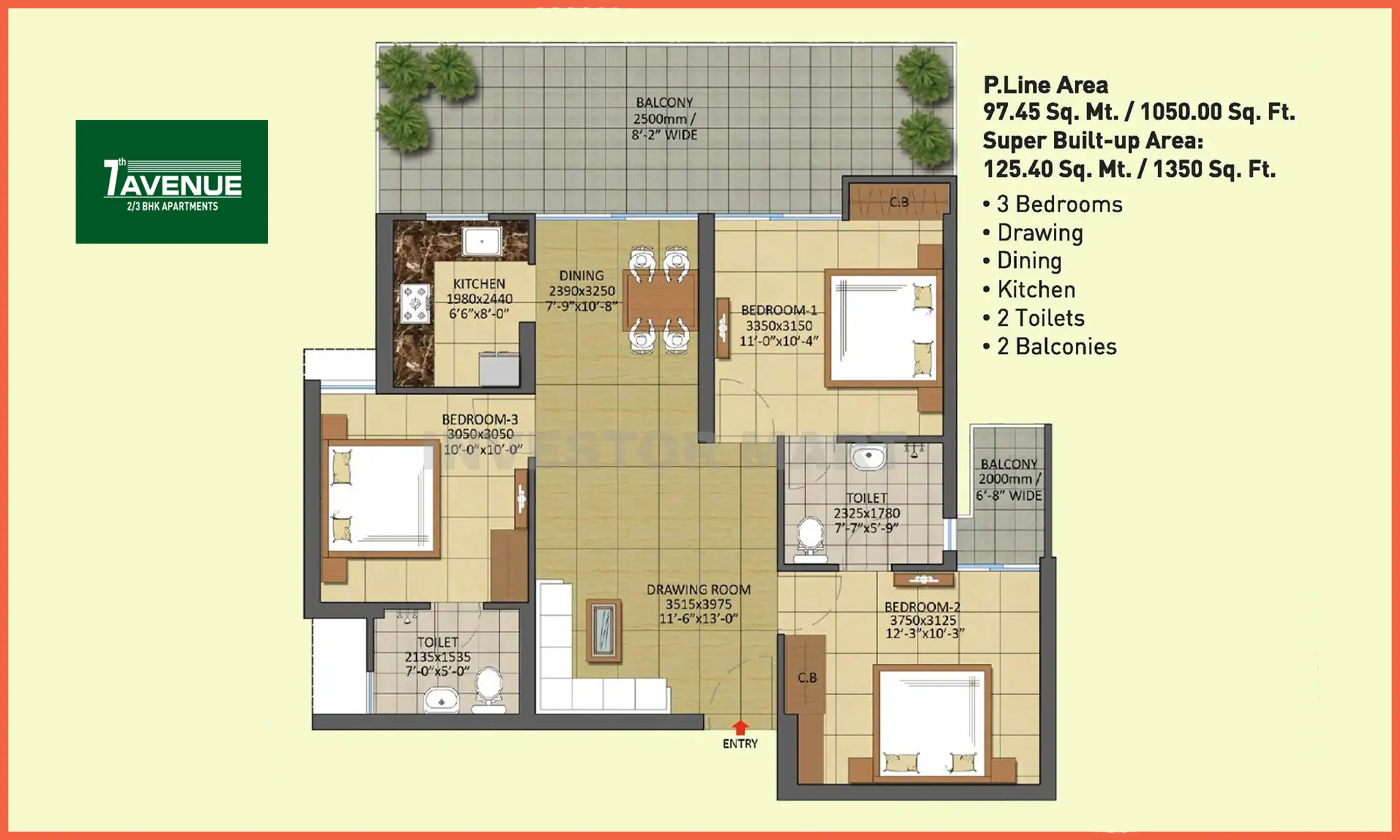 1350 Sqft