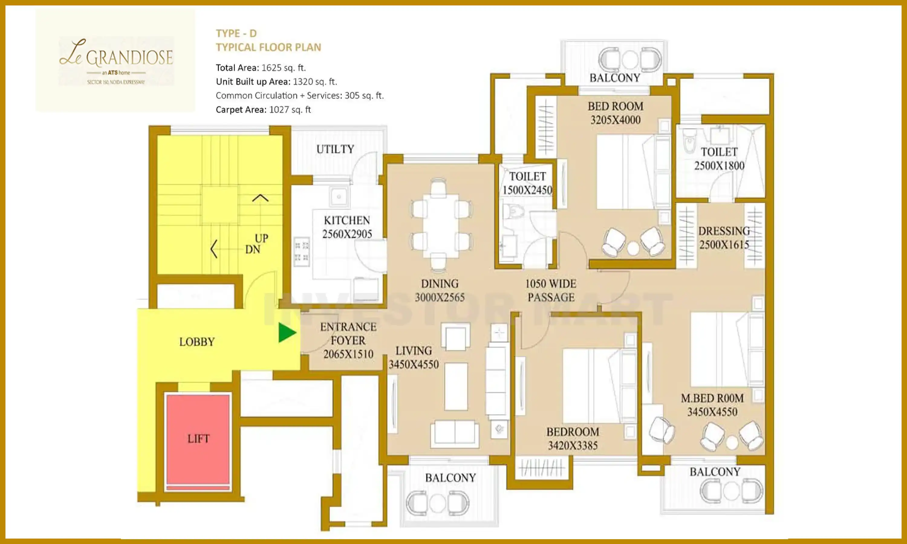 1625 Sqft