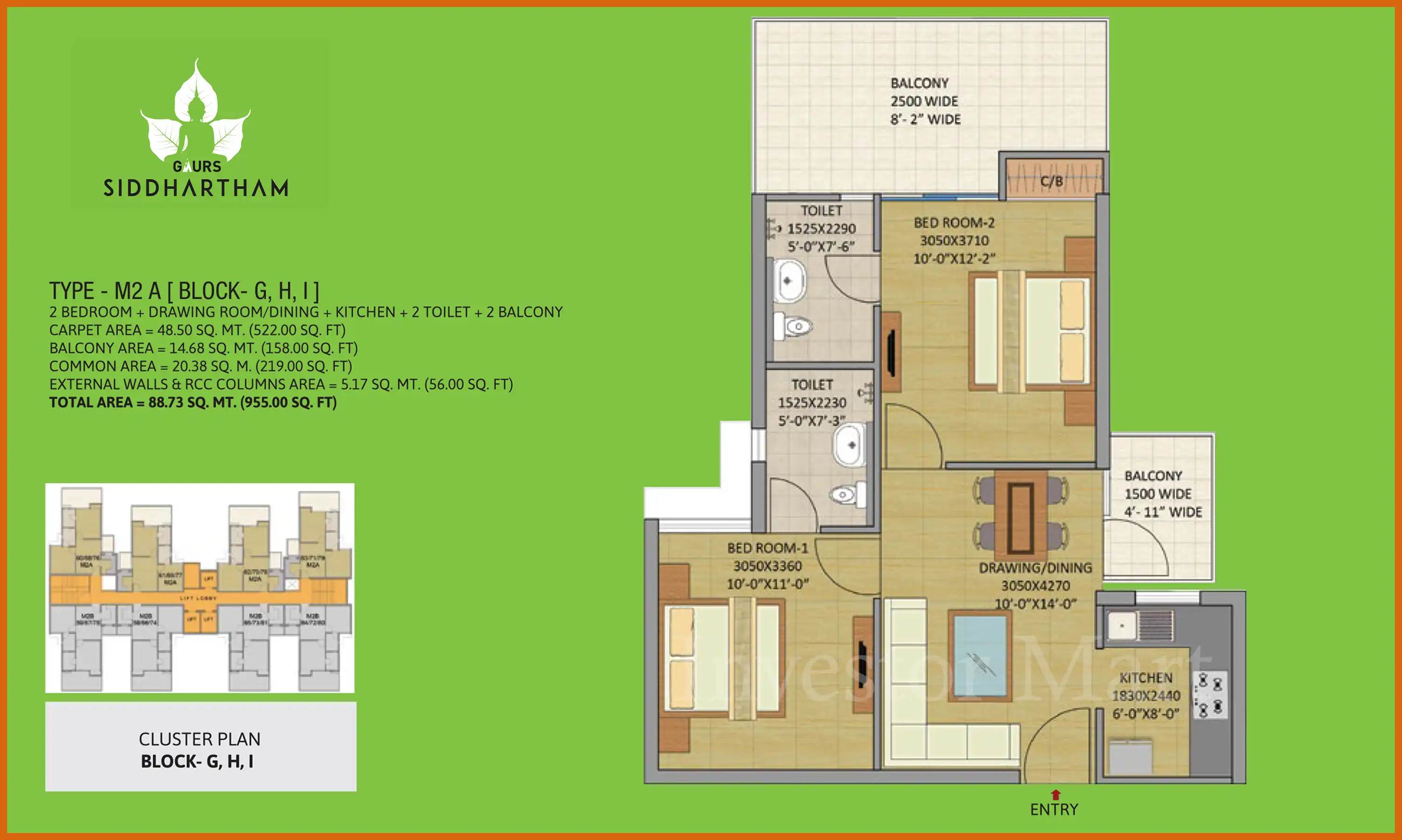 955 Sqft