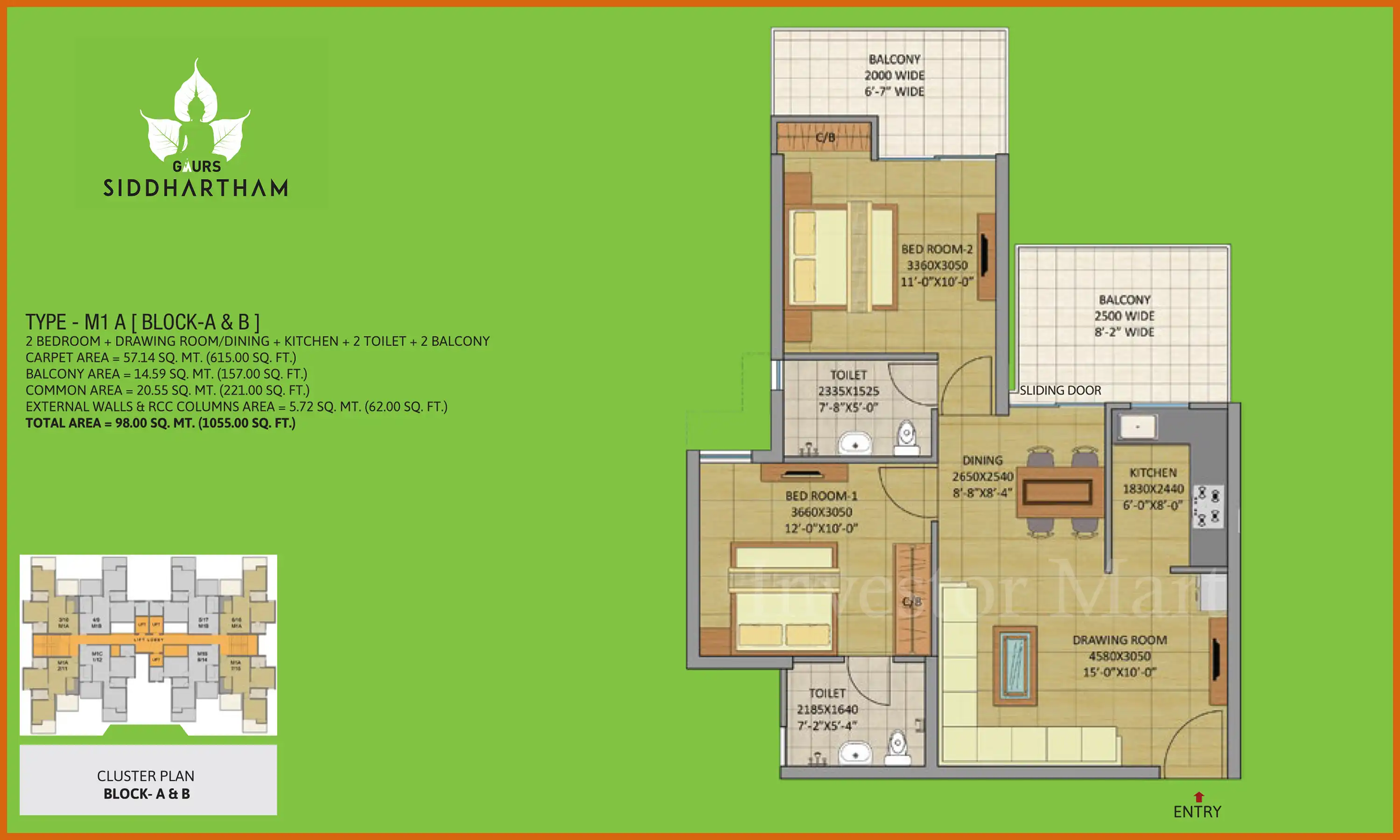 1055 Sqft
