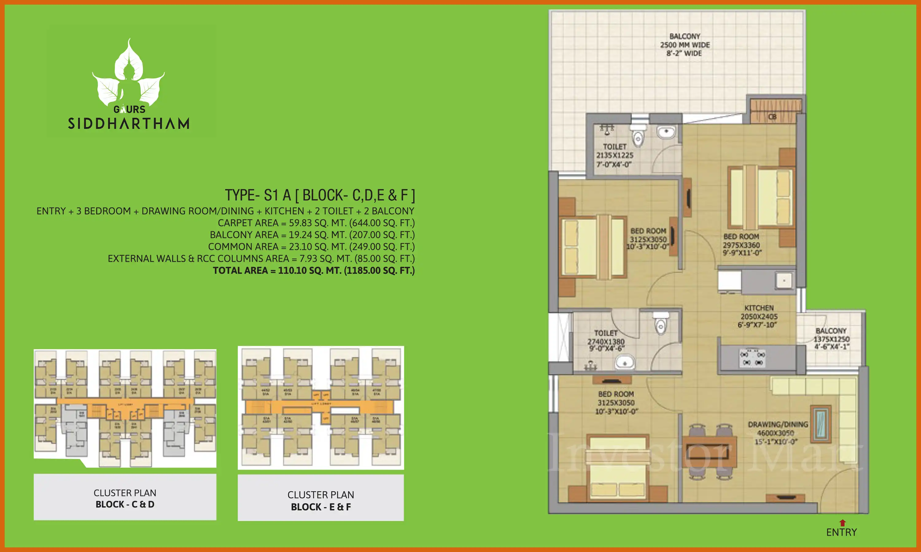 1185 Sqft