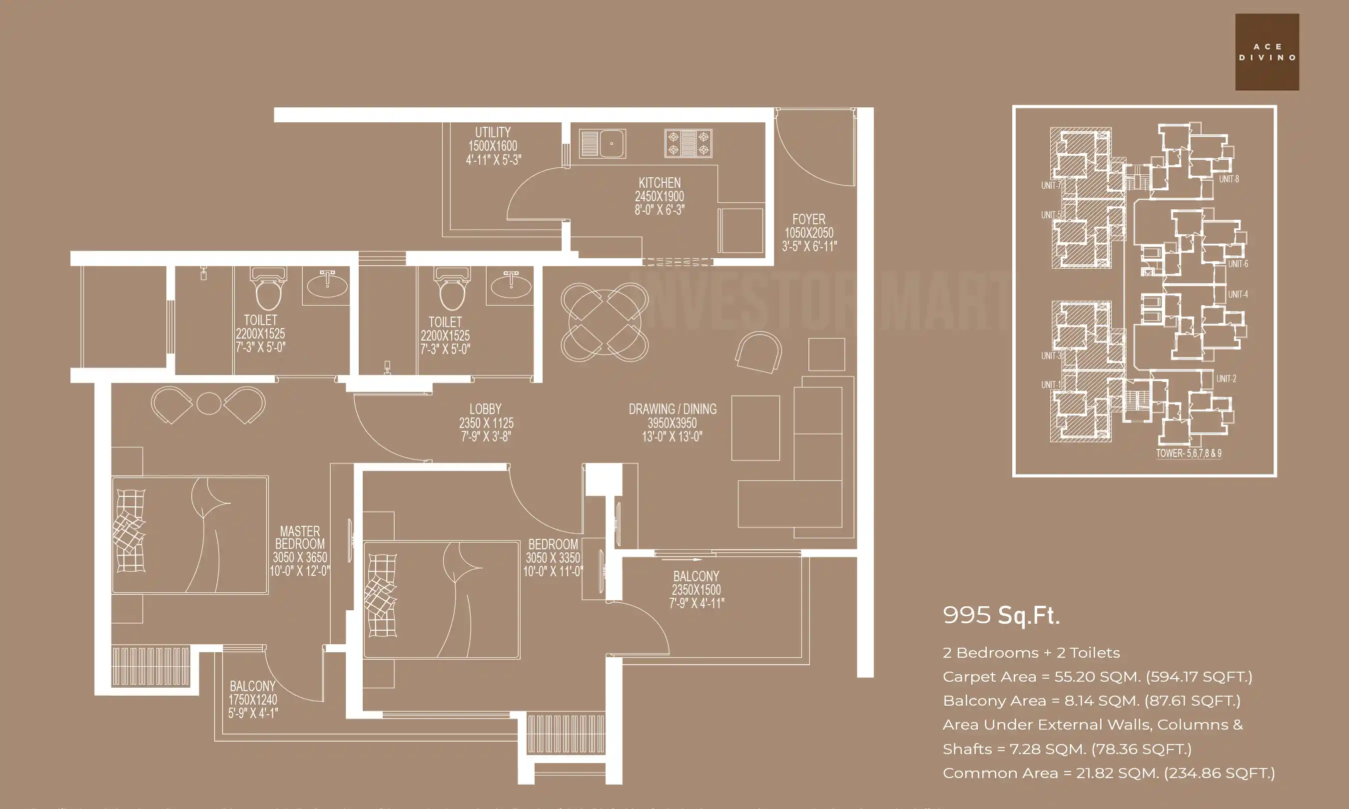 995 Sqft