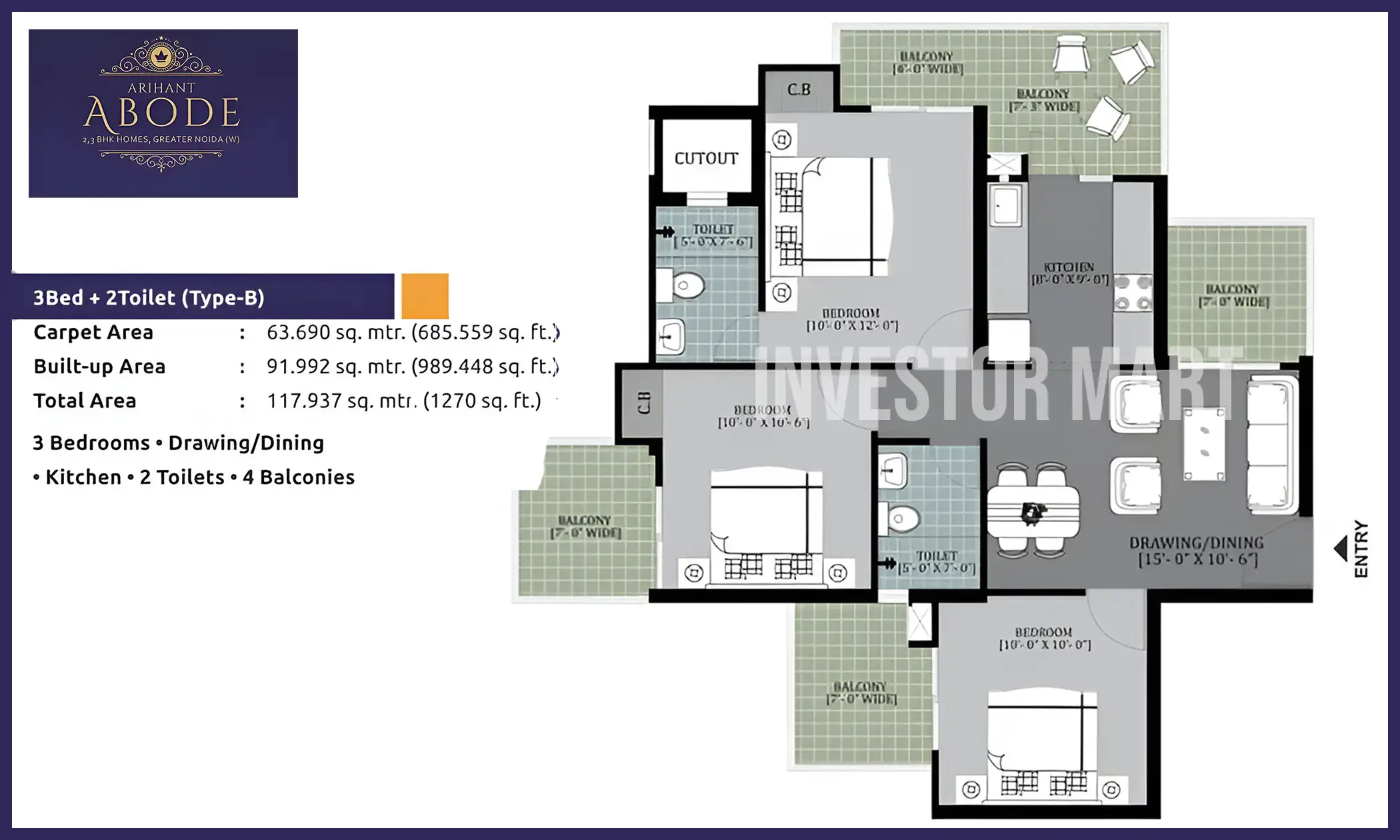 1270 Sqft