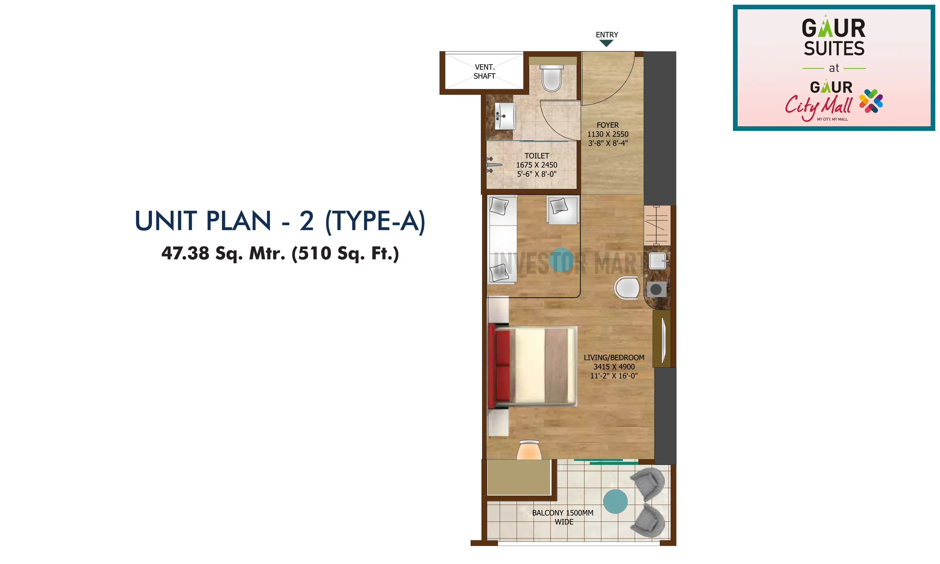 510 Sqft