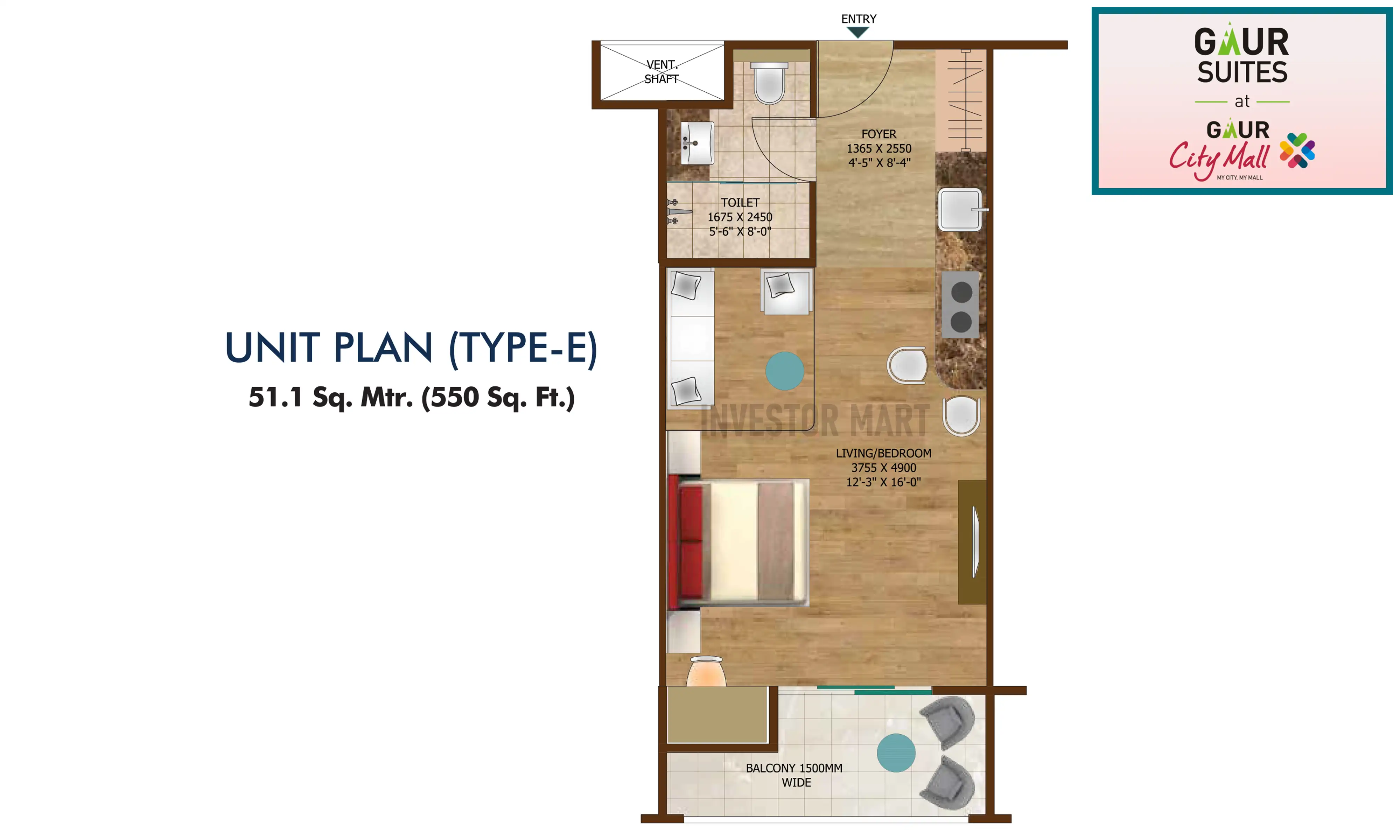 550 Sqft