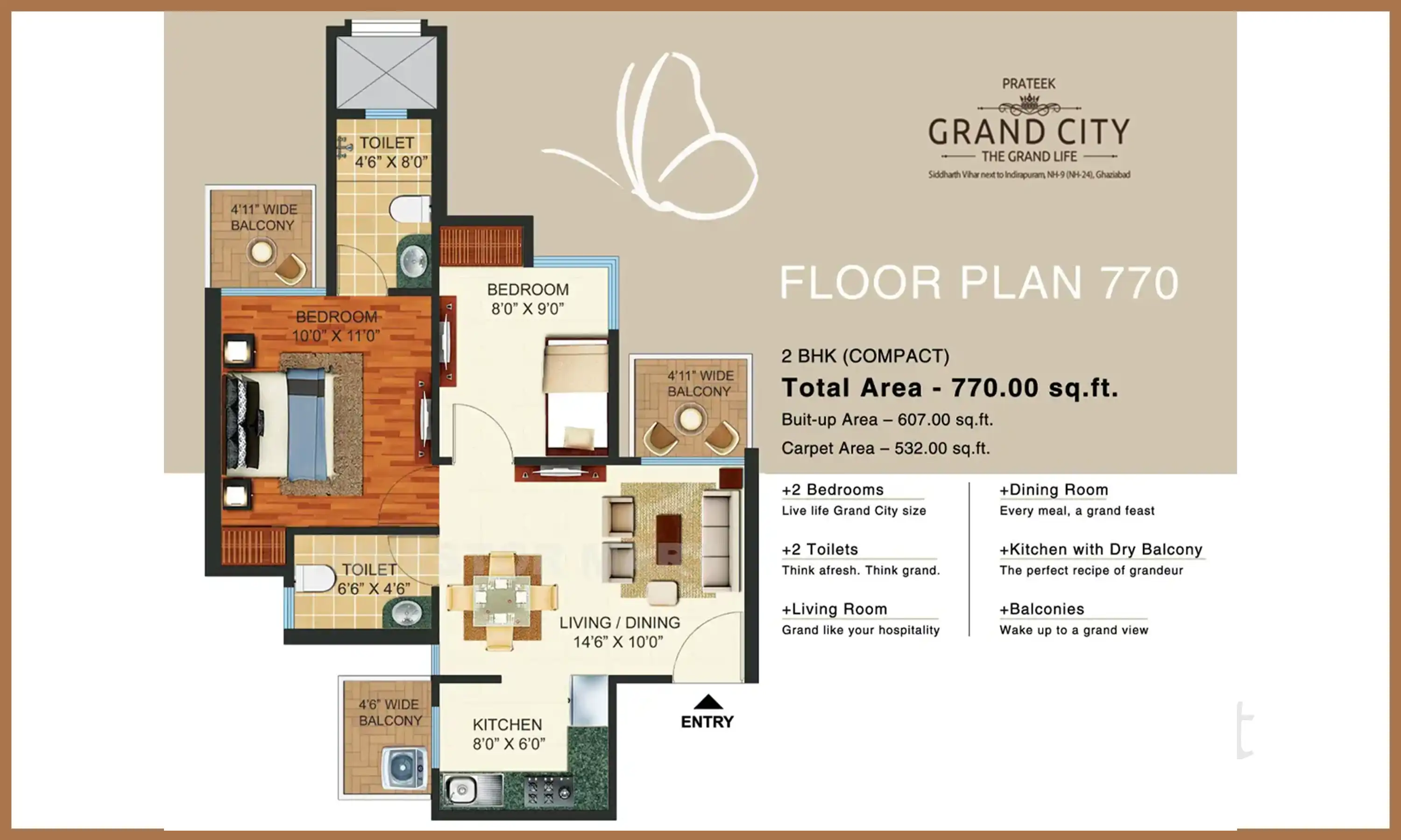 770 Sqft