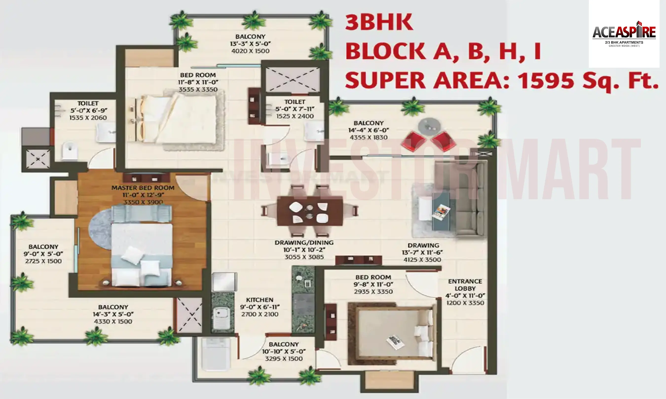 1595 Sqft