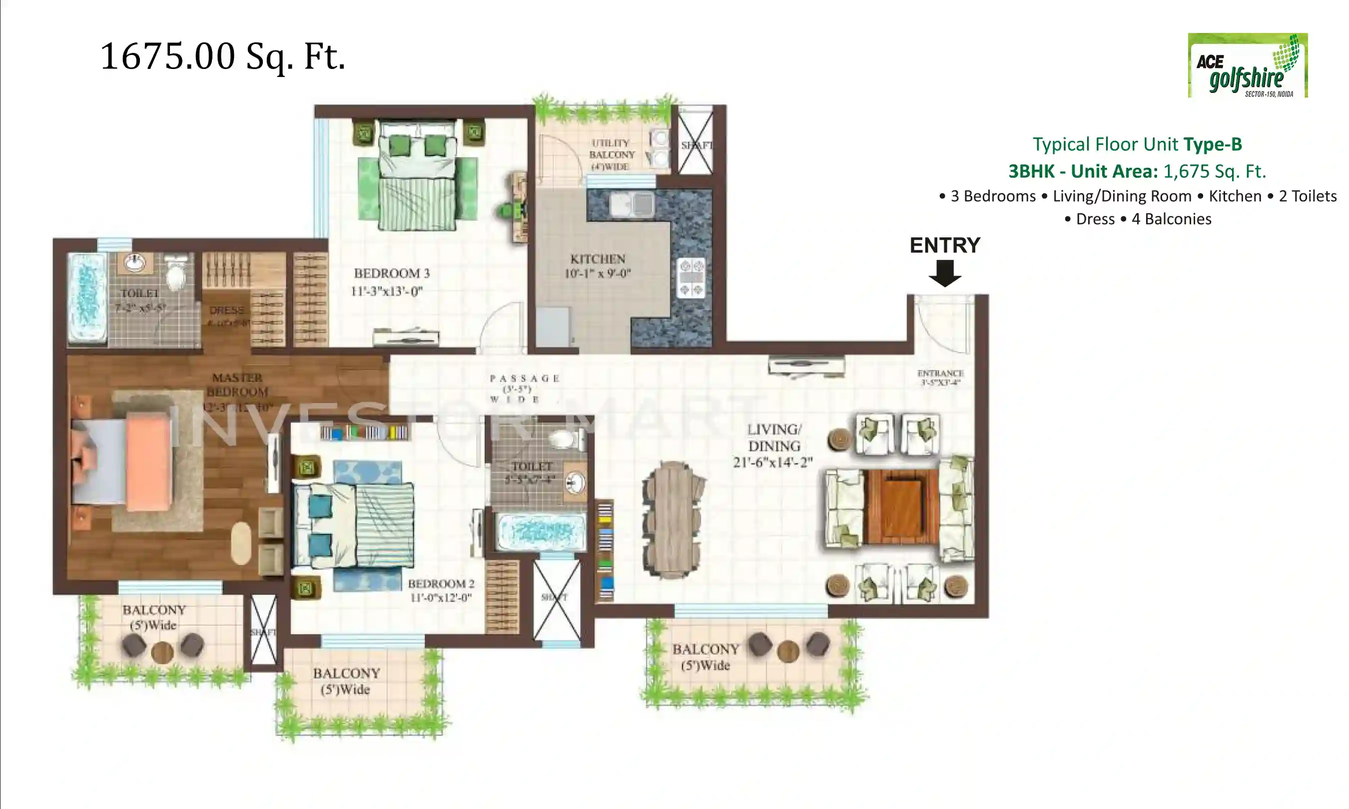1675 Sqft