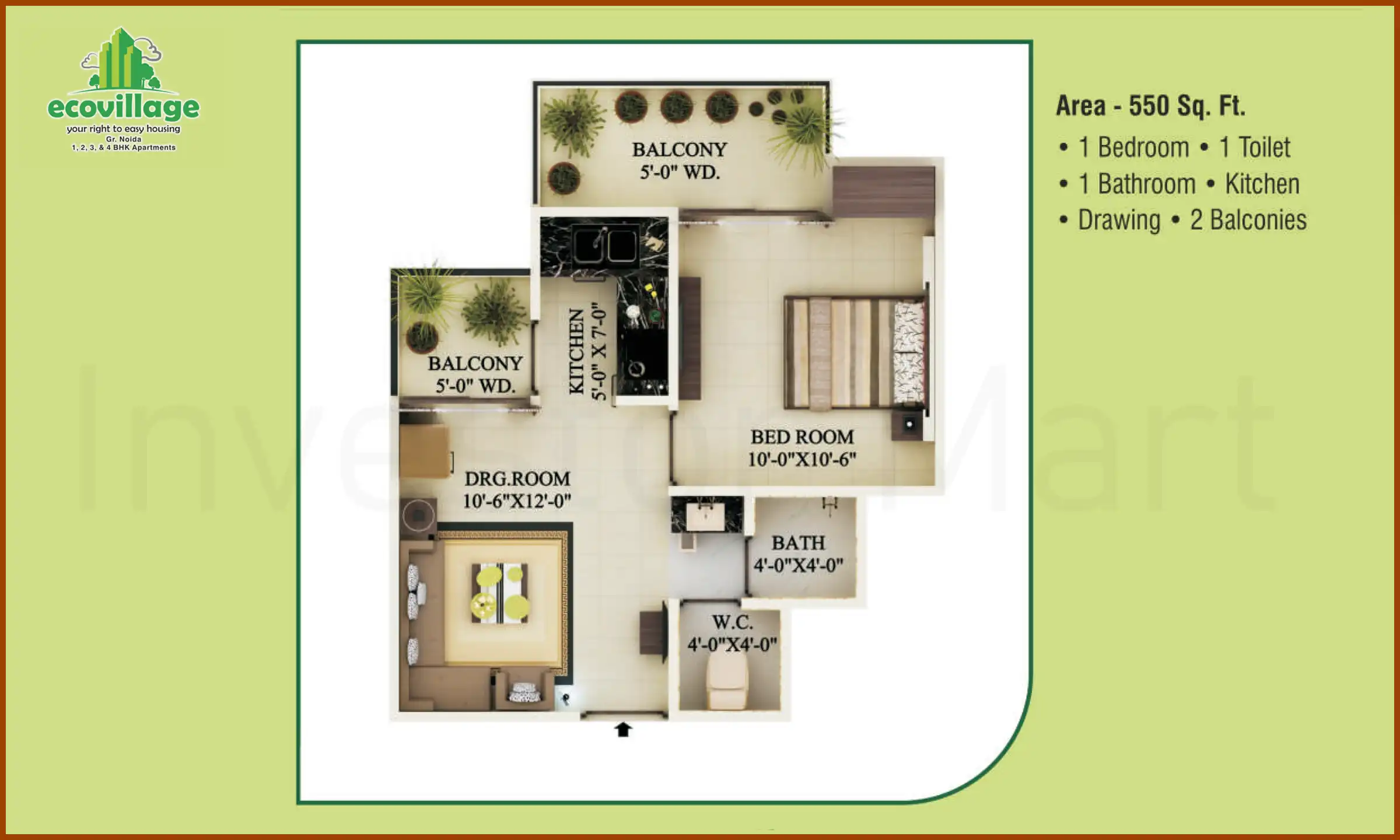 550 Sqft