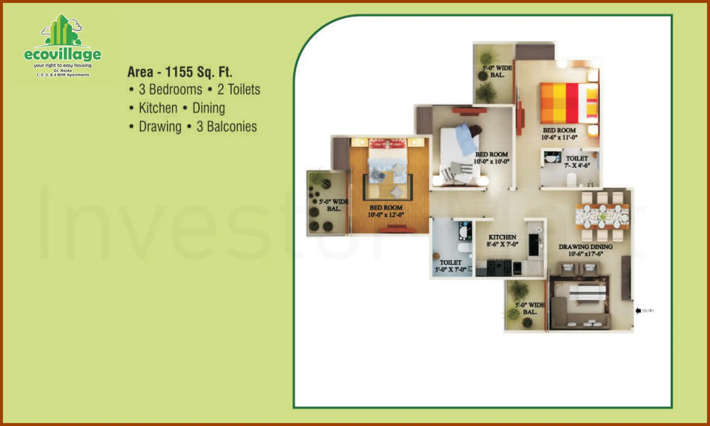 1155 Sqft