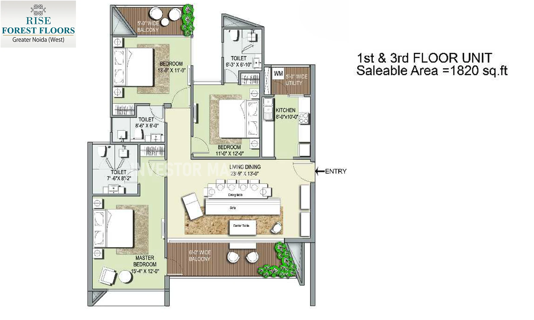 1820 Sqft