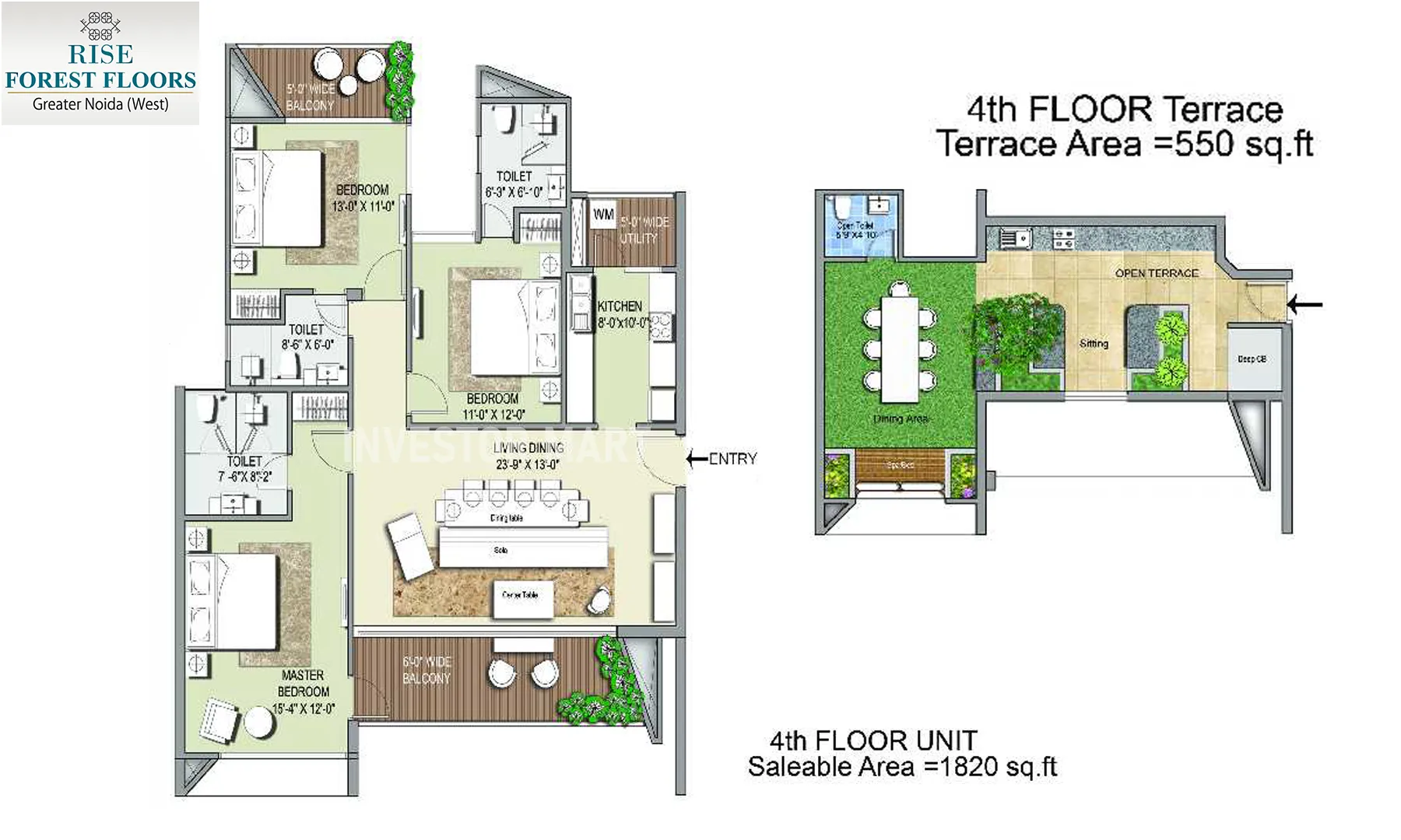 1820 Sqft