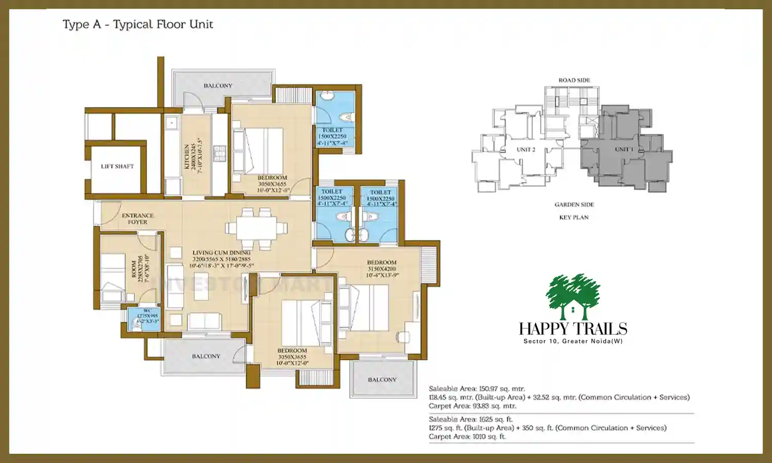 1625 Sqft