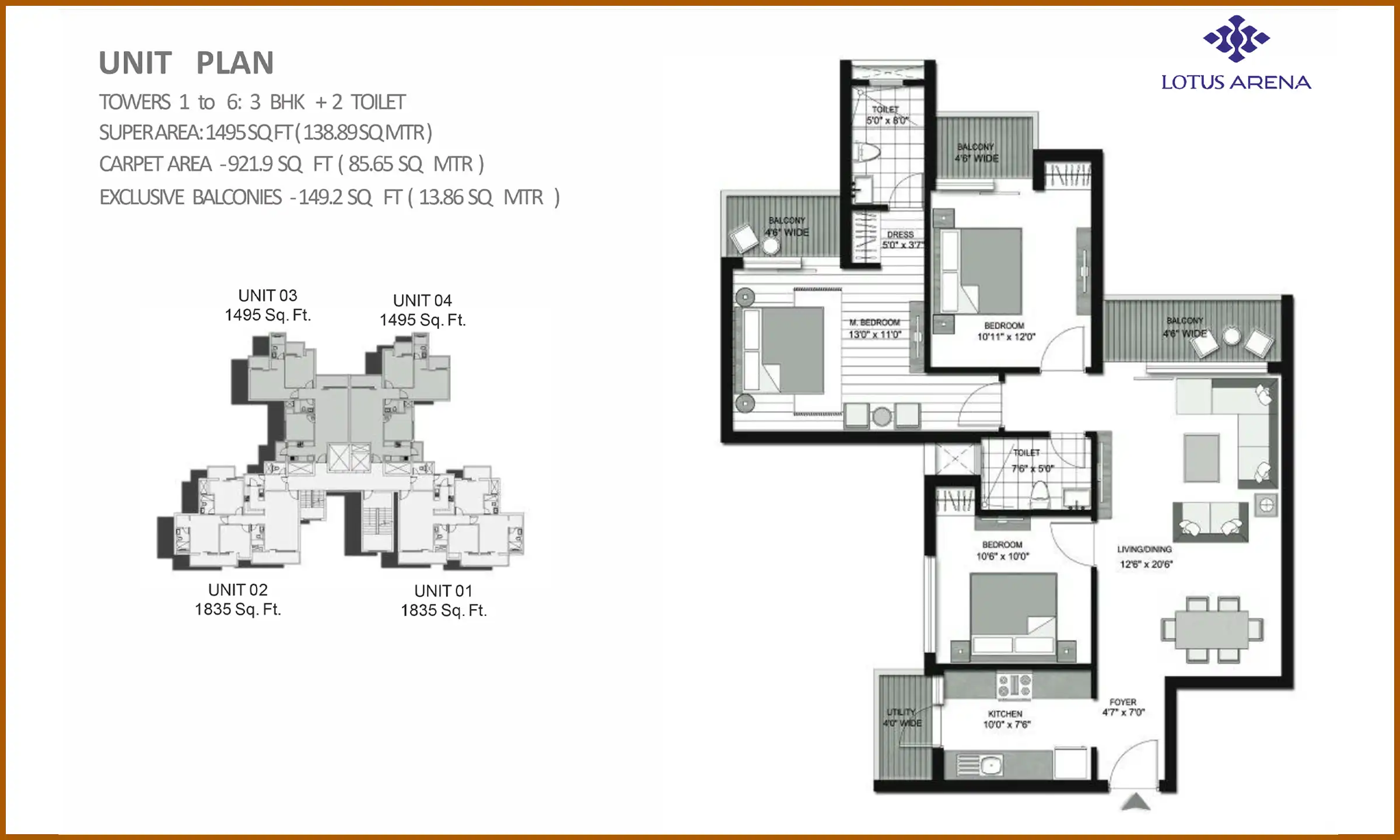 1495 Sqft