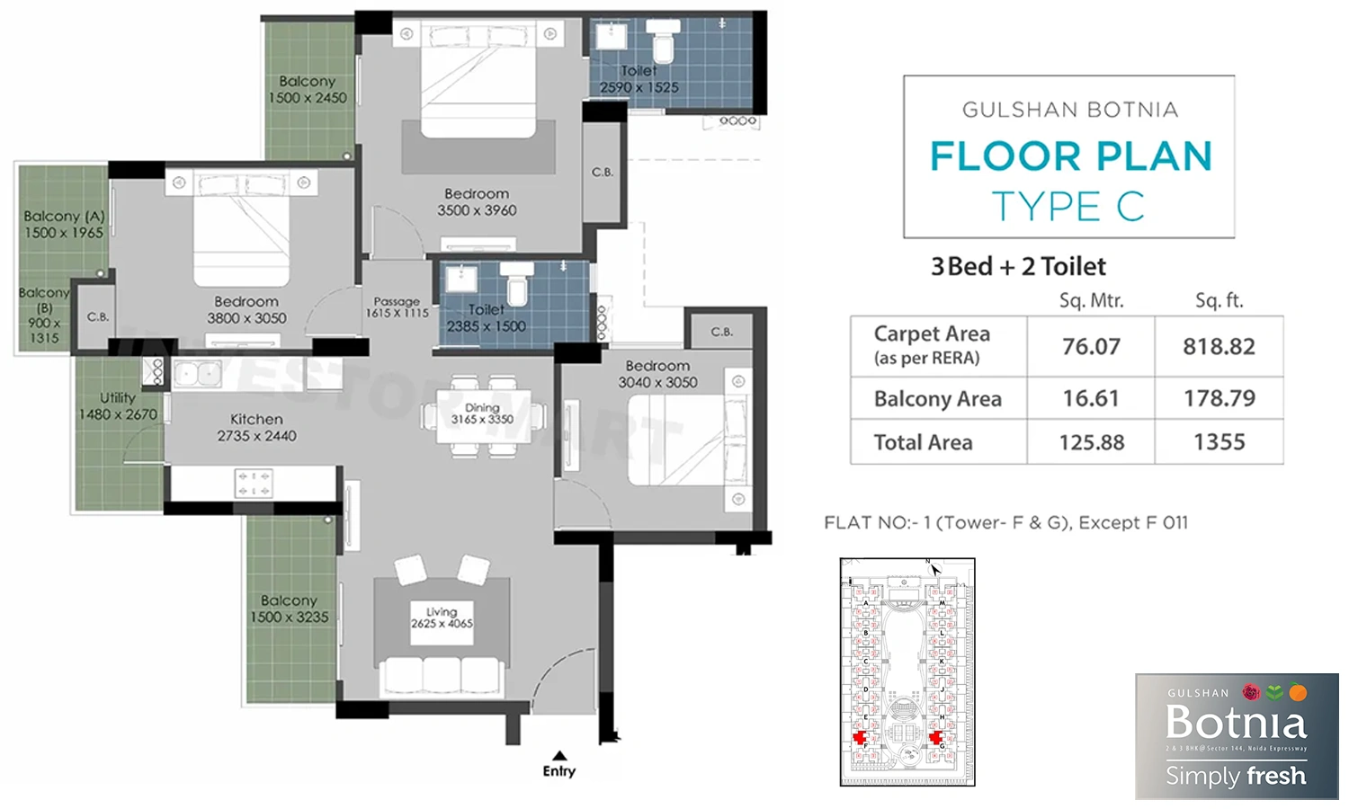 1355 Sqft