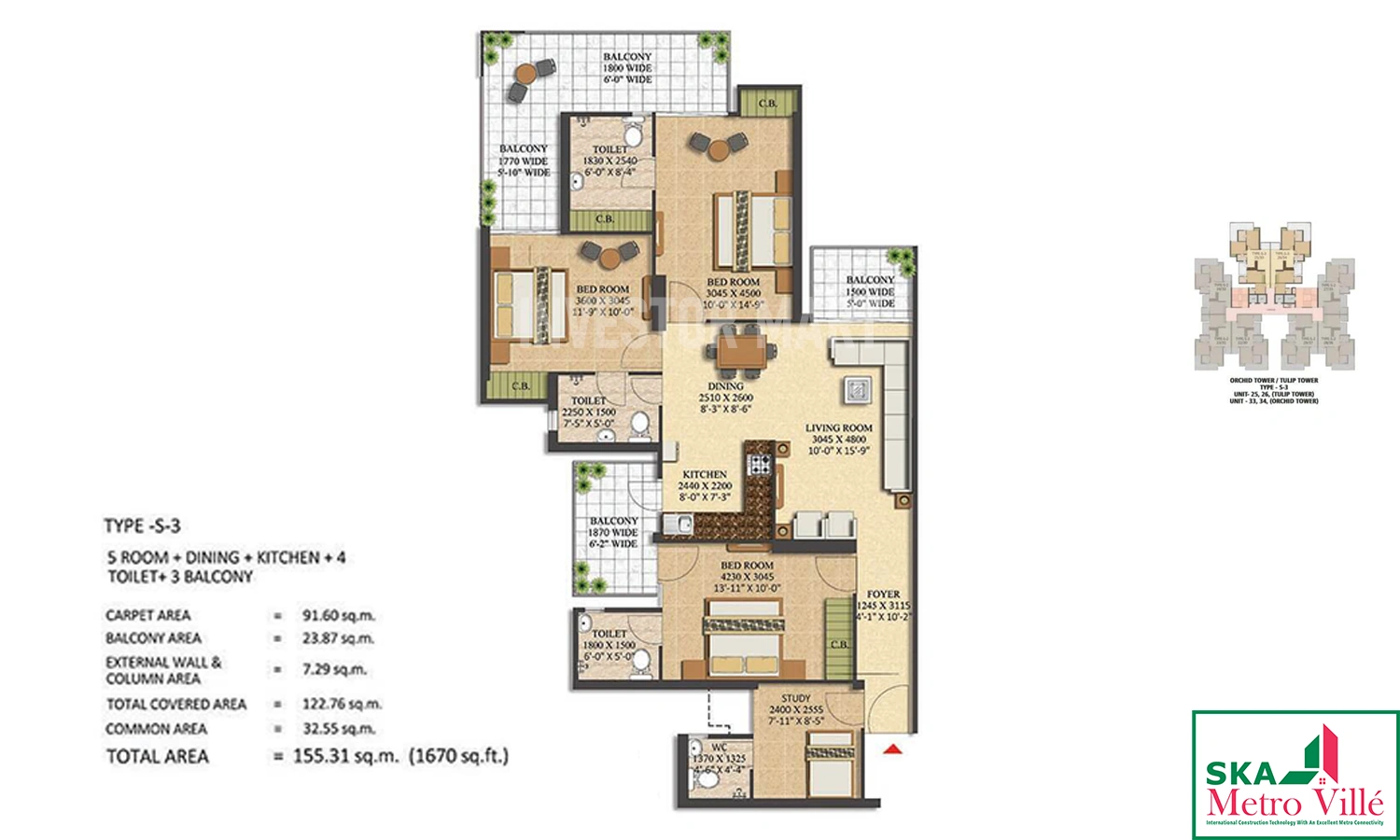 1670 Sqft