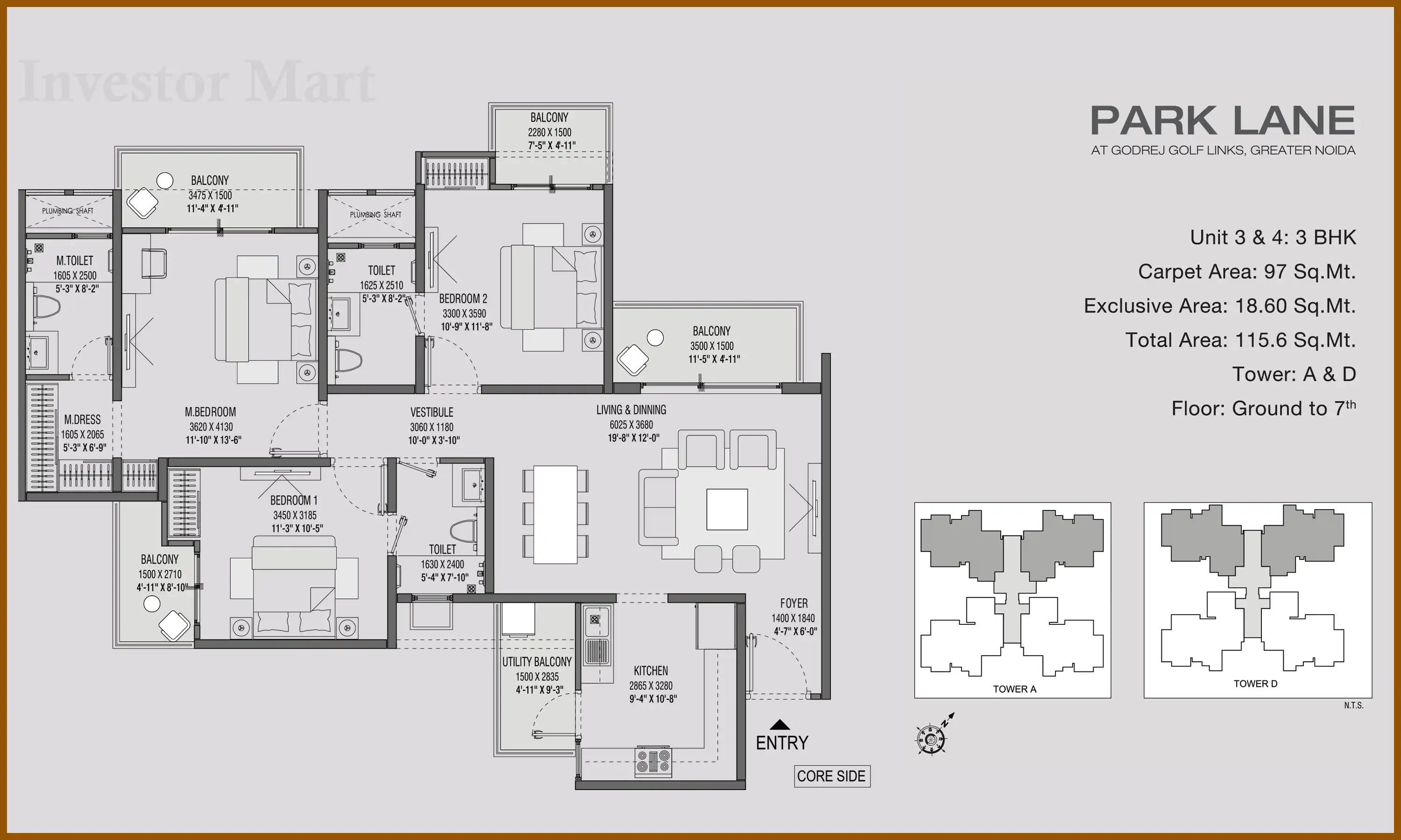1245 Sqft
