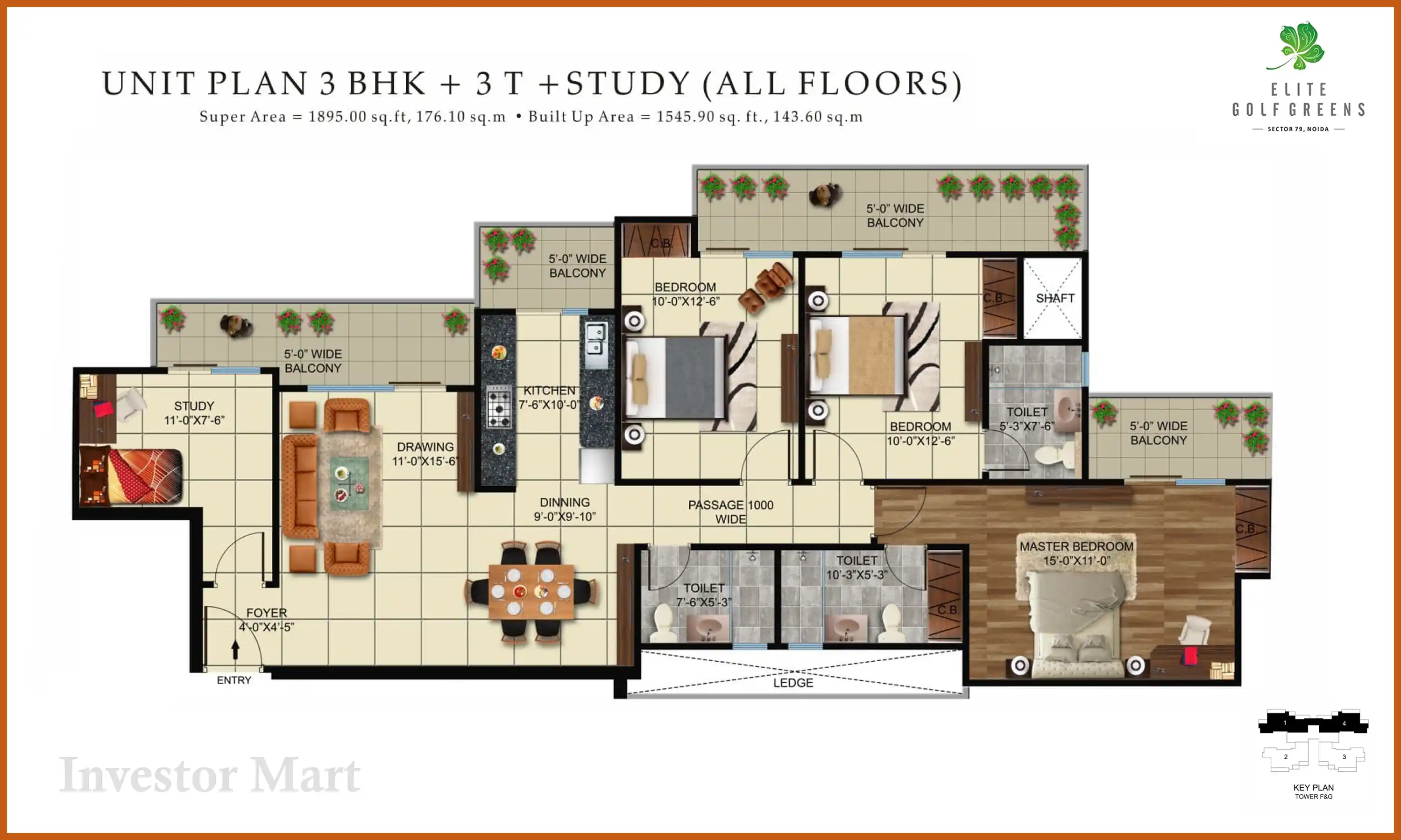 1895 Sqft