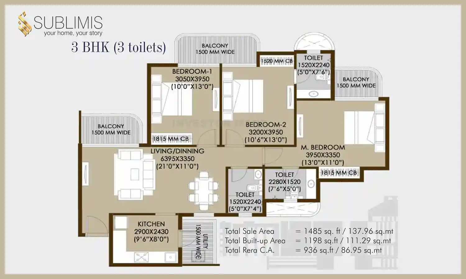 1485 Sqft