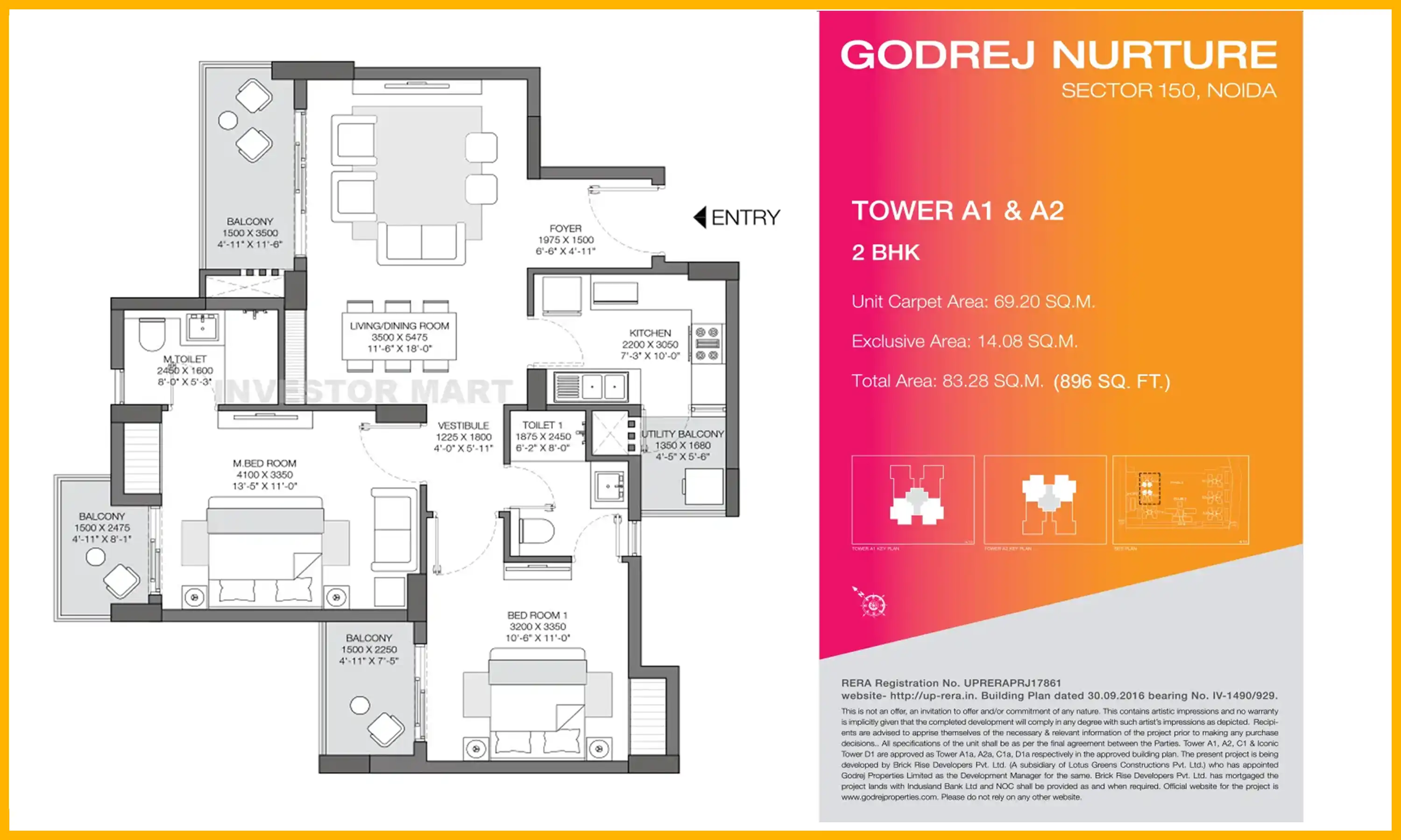 896 Sqft