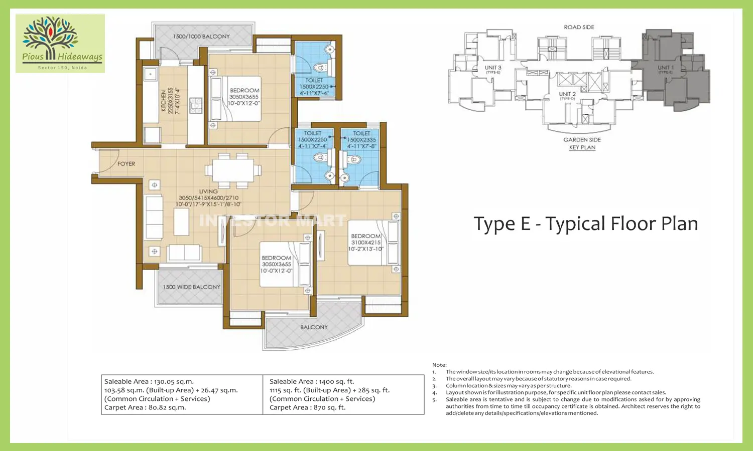 1400 Sqft