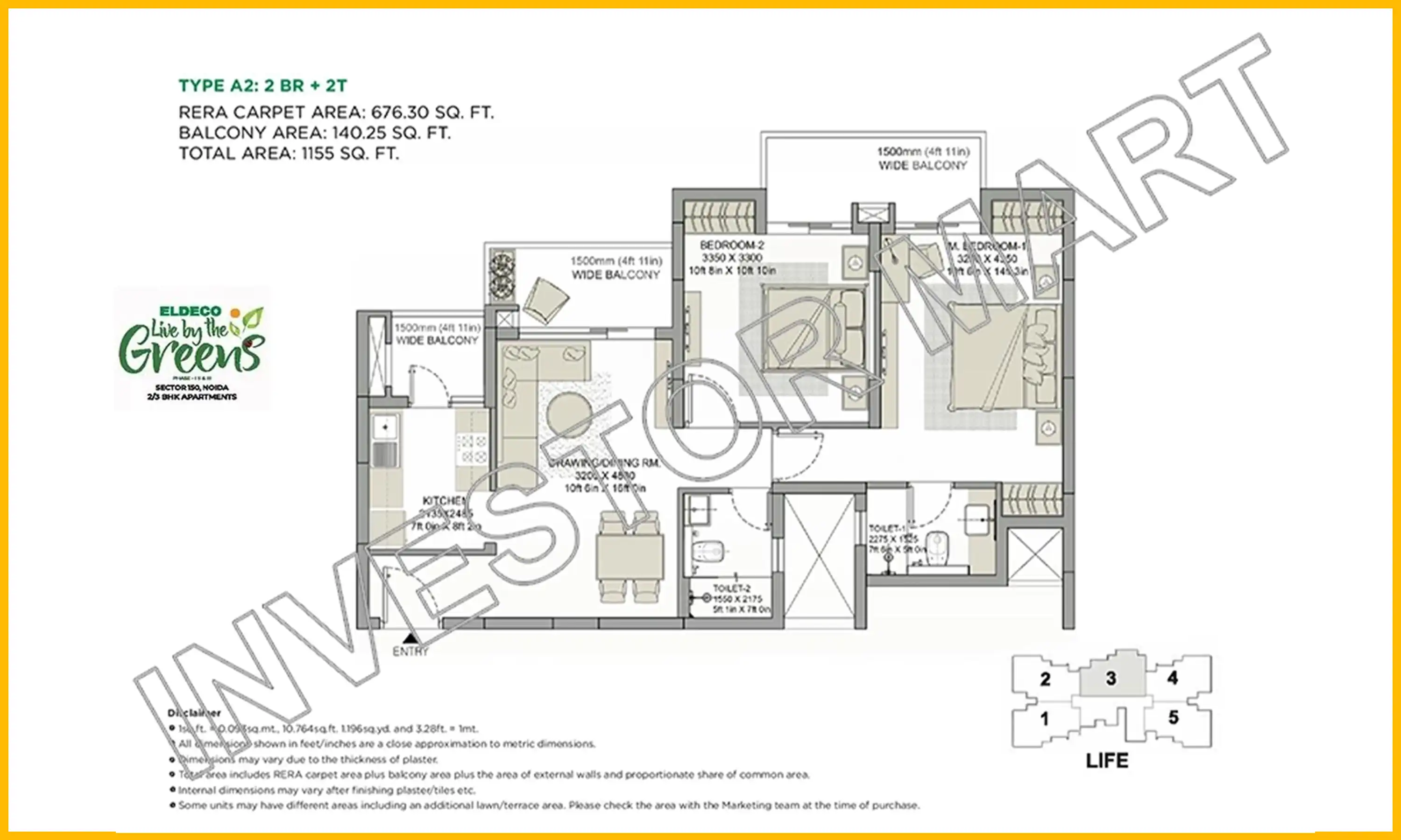 1155 Sqft