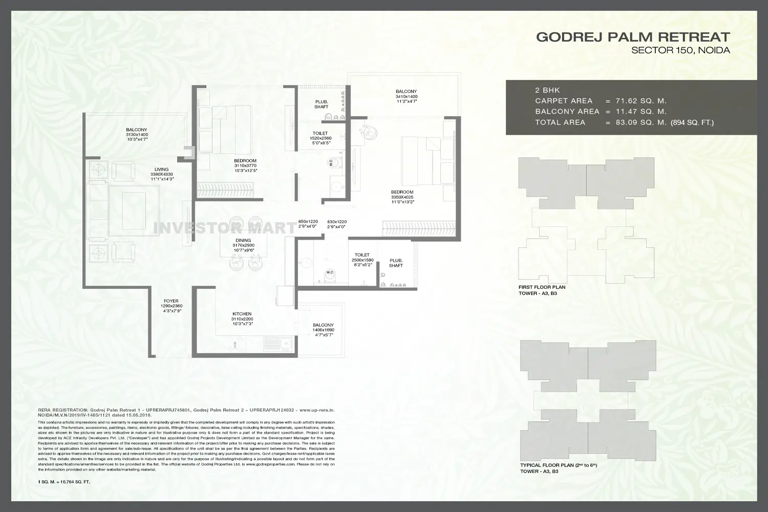 894 Sqft