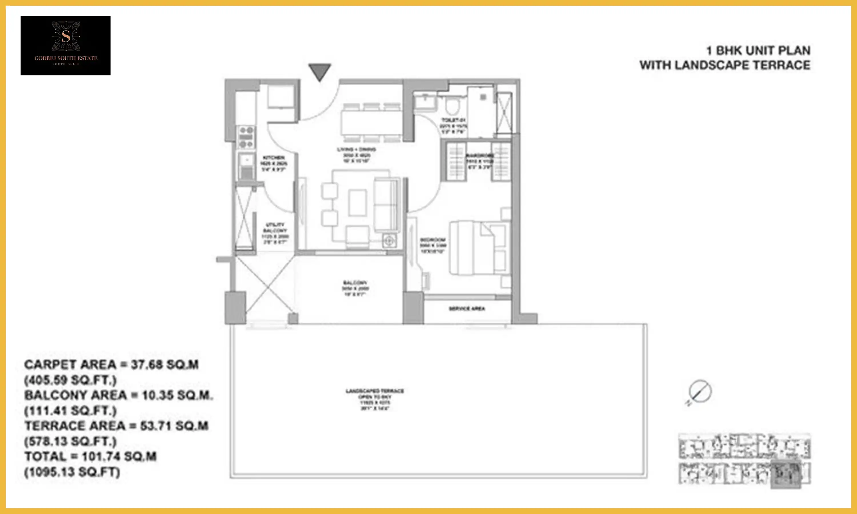 1095 Sqft