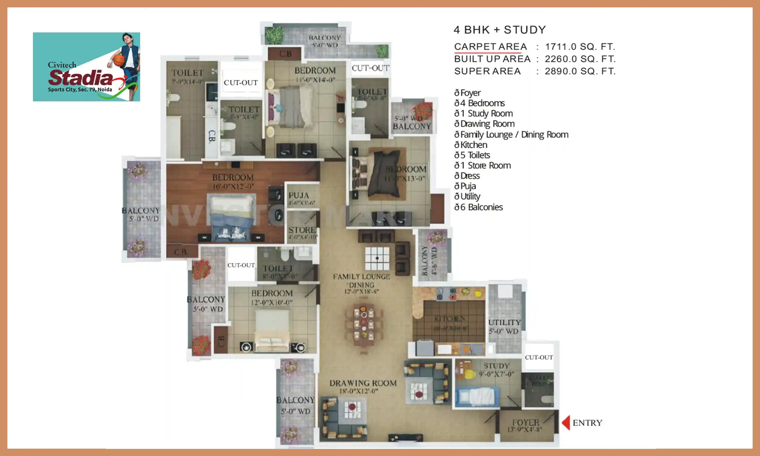 2890 Sqft