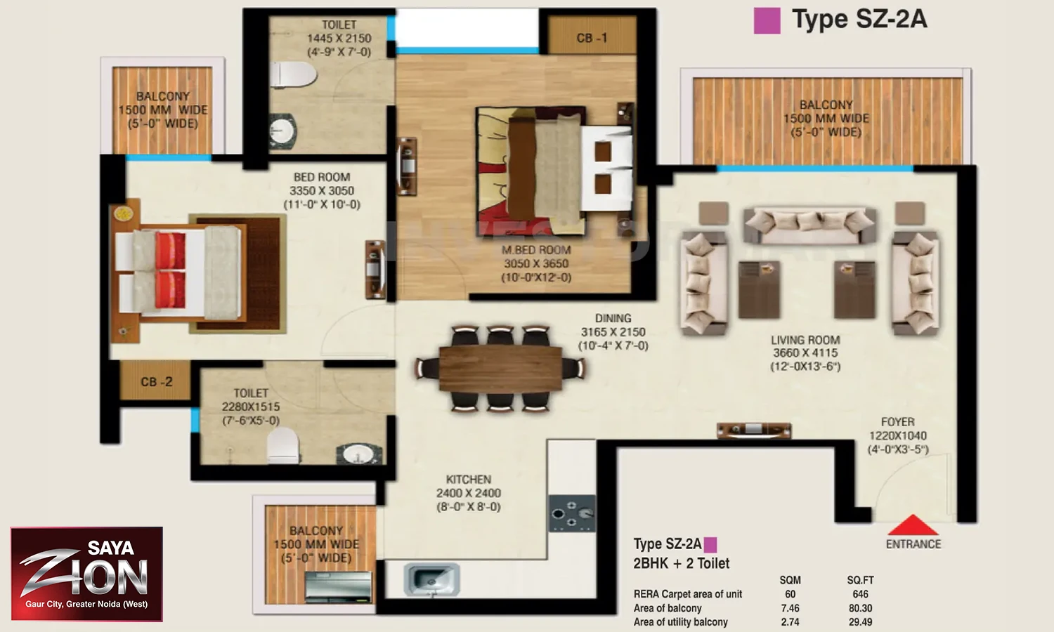 1090 Sqft