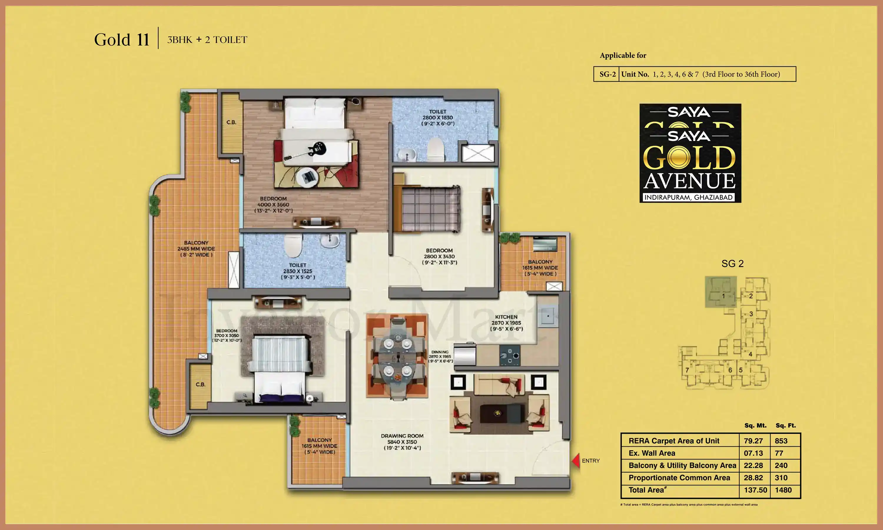 1480 Sqft