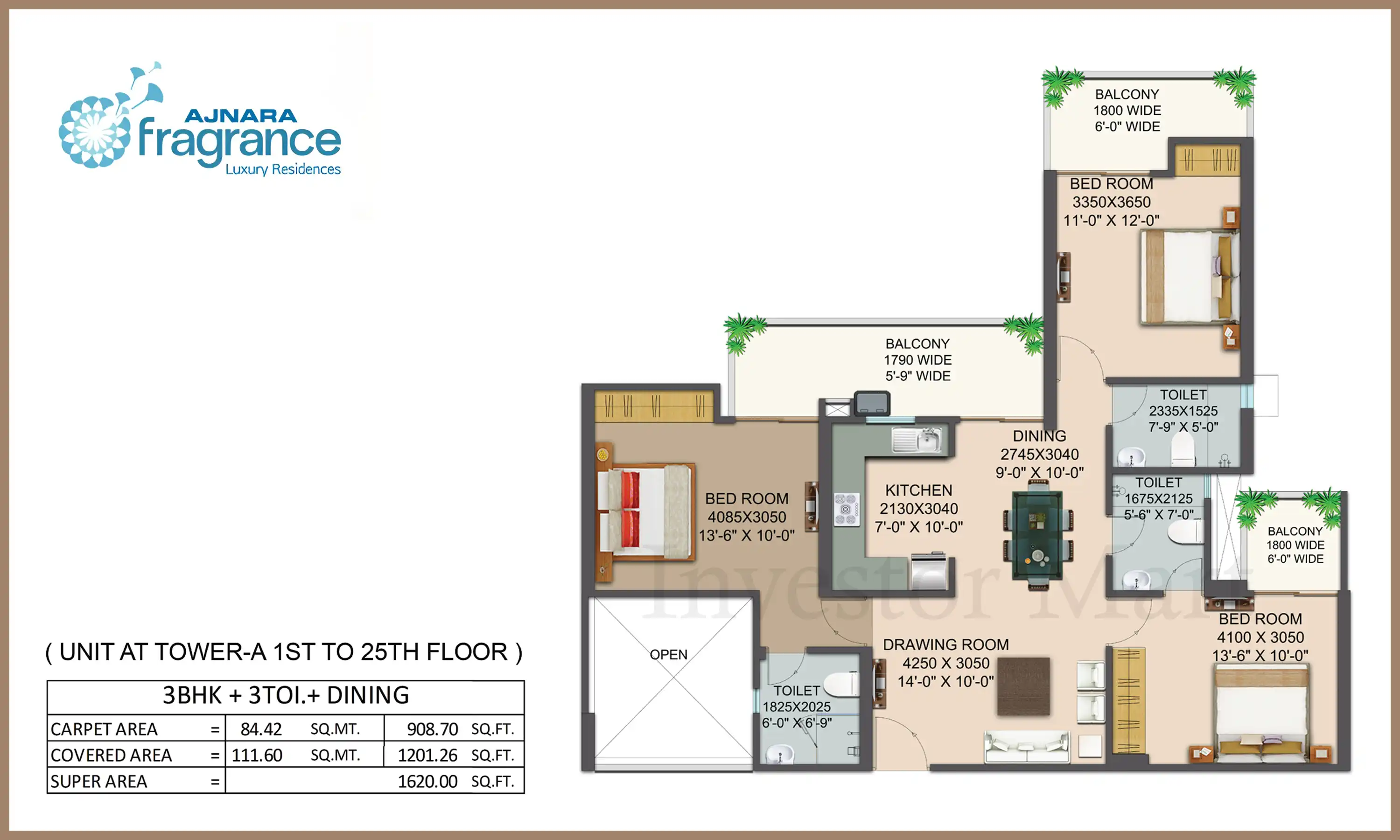 1620 Sqft