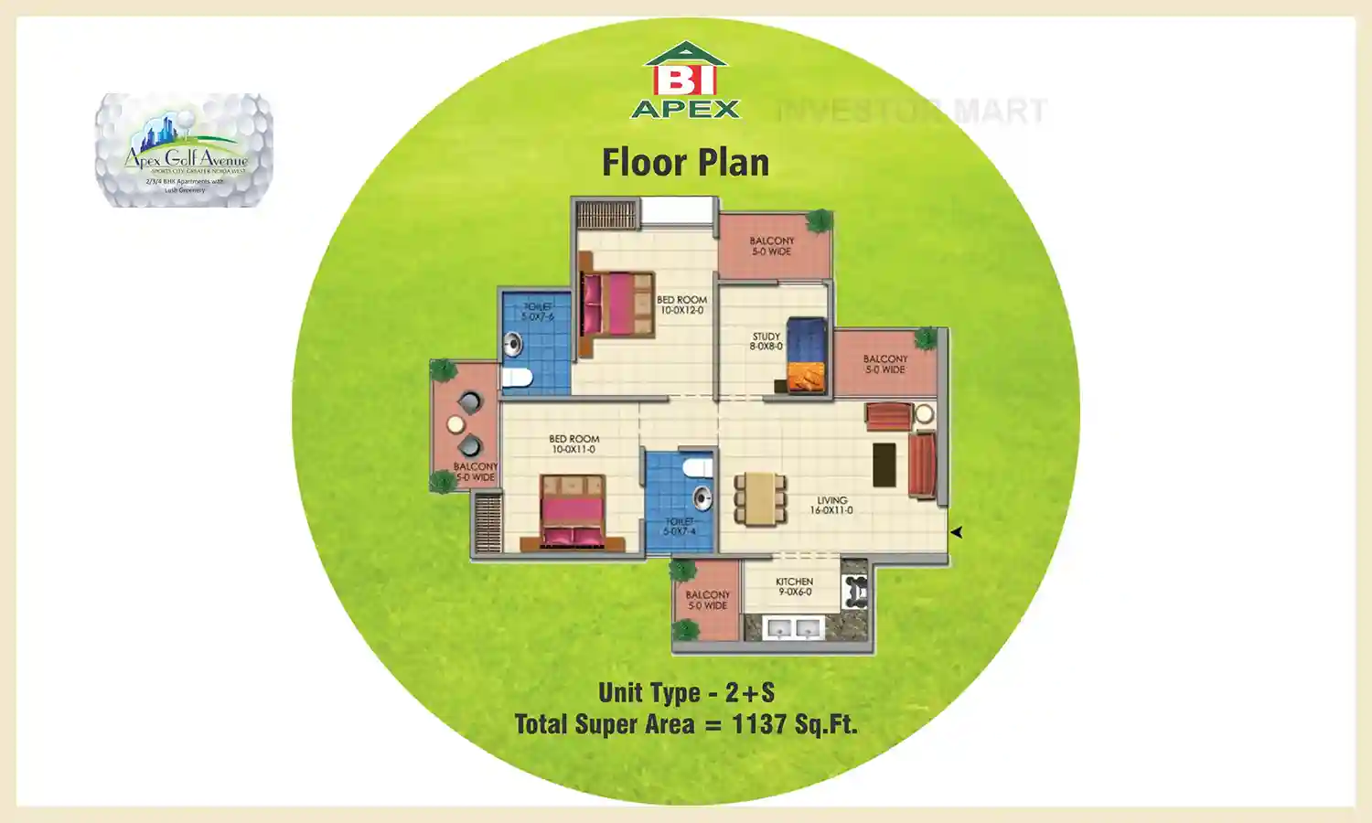 1137 Sqft