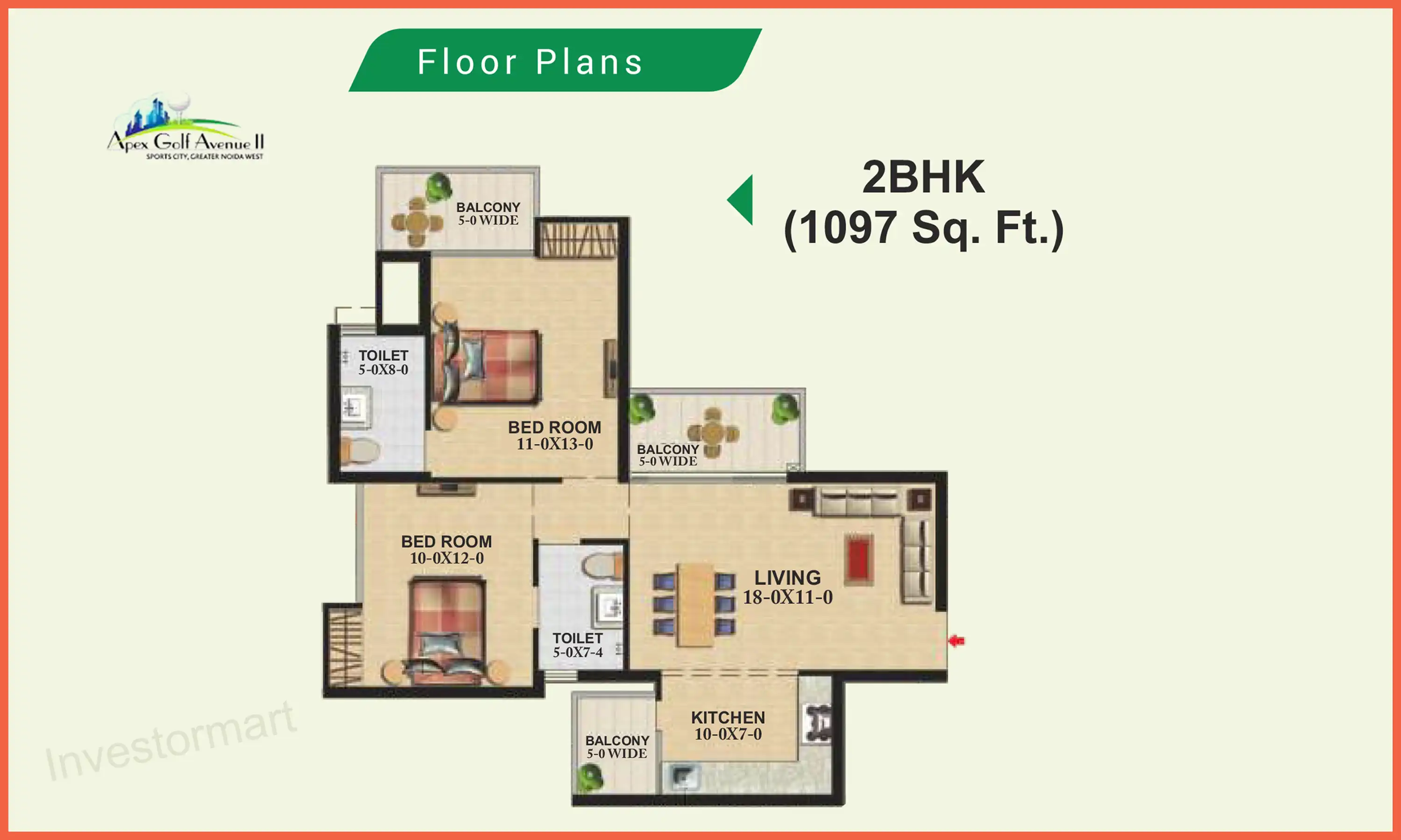 1097 Sqft